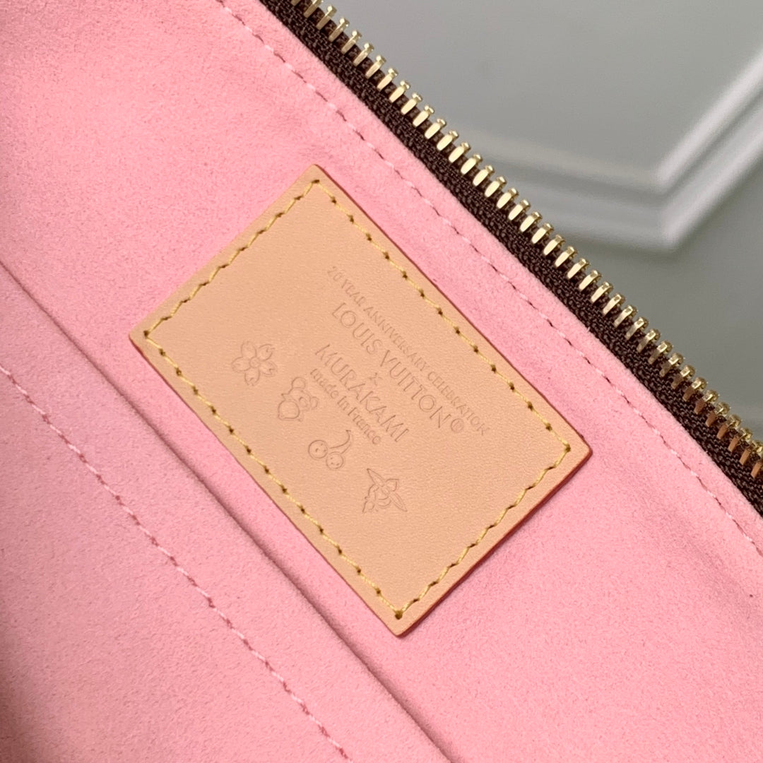 LV X TM PAPILLON 27CM TOILE MONOGRAMME SAKURA MARRON FLEUR DE CERISIER