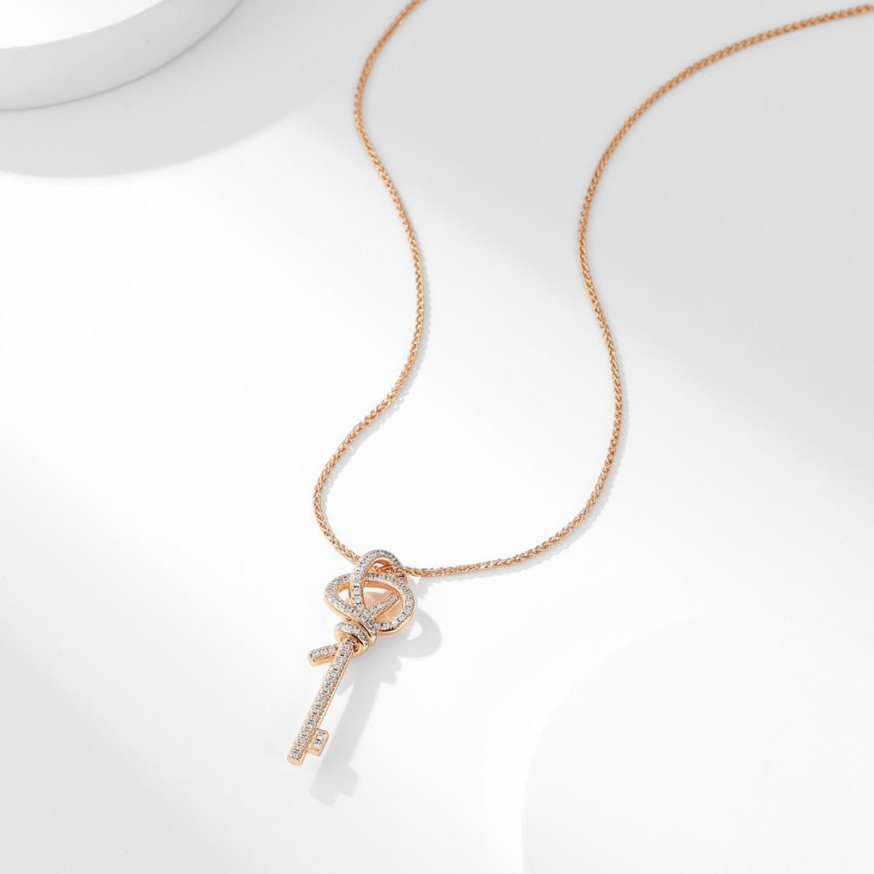 TIFFAN KEY WOVEN DIAMOND NECKLACE
