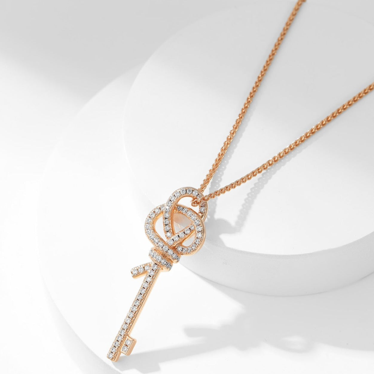 TIFFAN KEY WOVEN DIAMOND NECKLACE