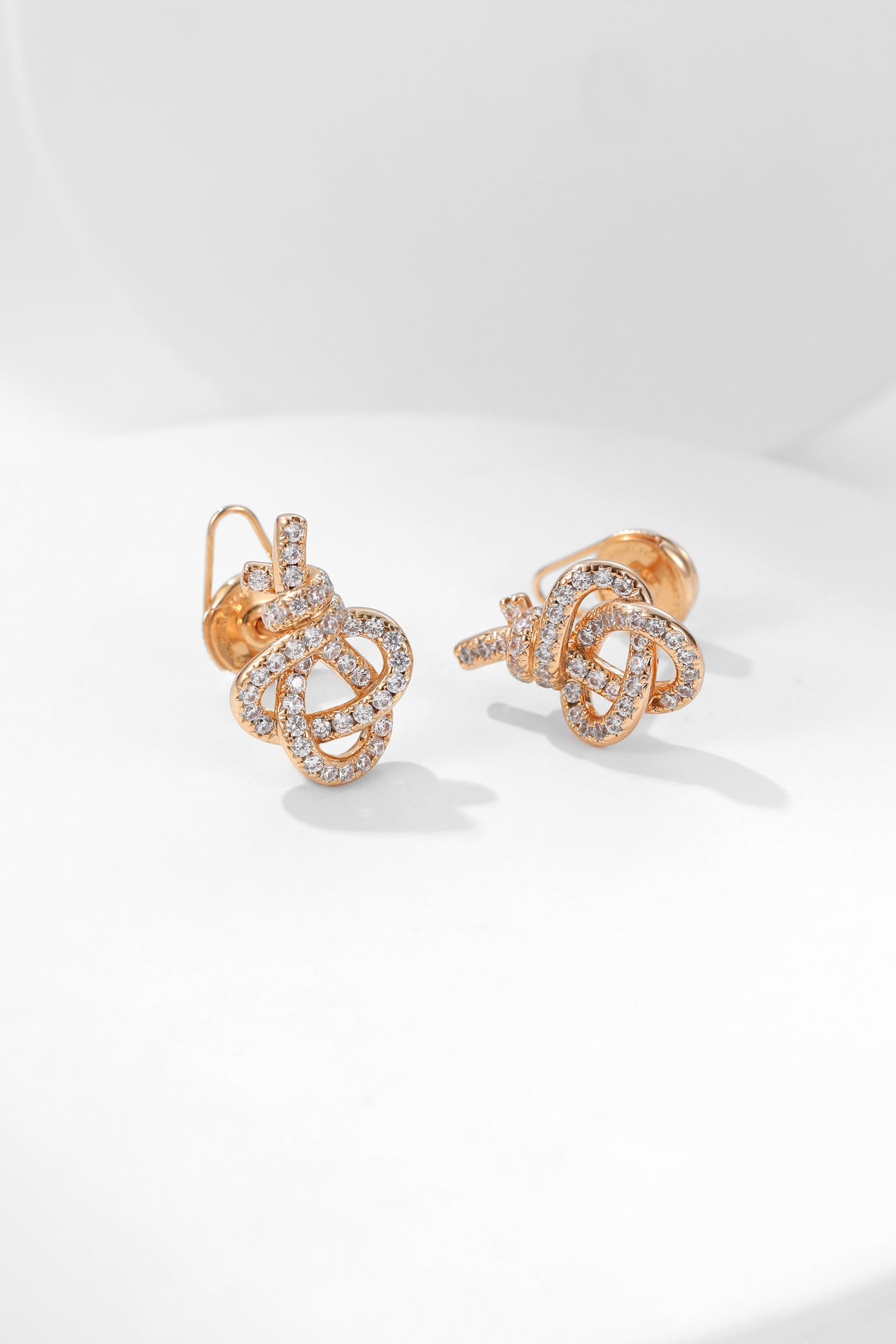TIFFAN KEY WOVEN DIAMOND EARRINGS