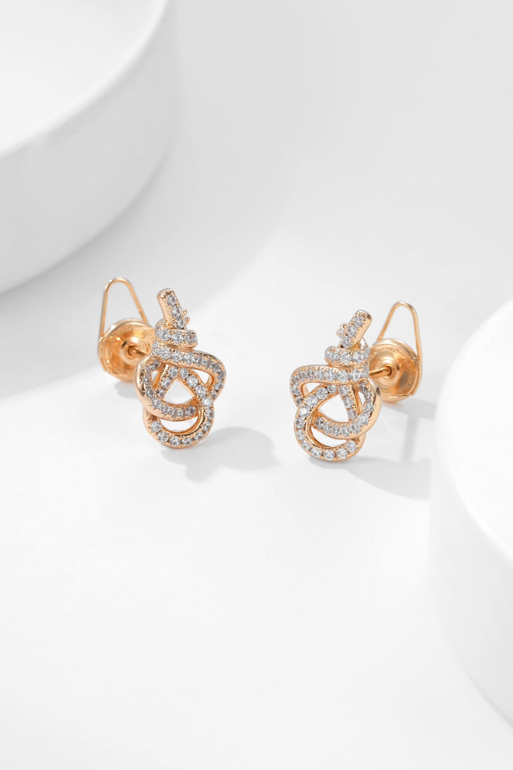 TIFFAN KEY WOVEN DIAMOND EARRINGS