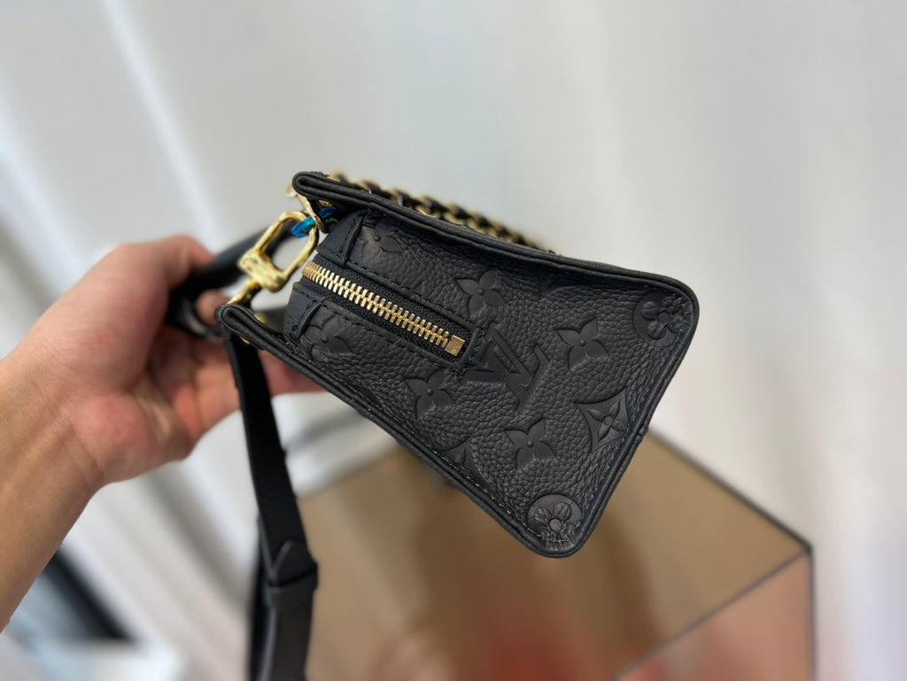 ONTHEGO 25 EAST WEST BLACK MONOGRAM EMPREINTE