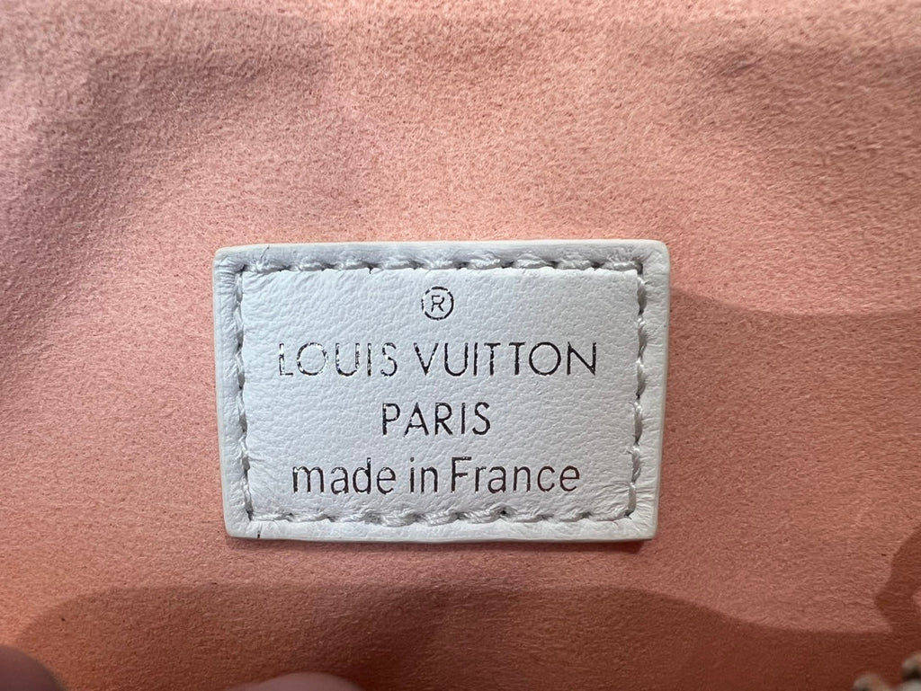 COUSSIN BB 21 CHAÎNE MULTICOLORE EN CUIR DE VEAU EMPREINTE BLANC