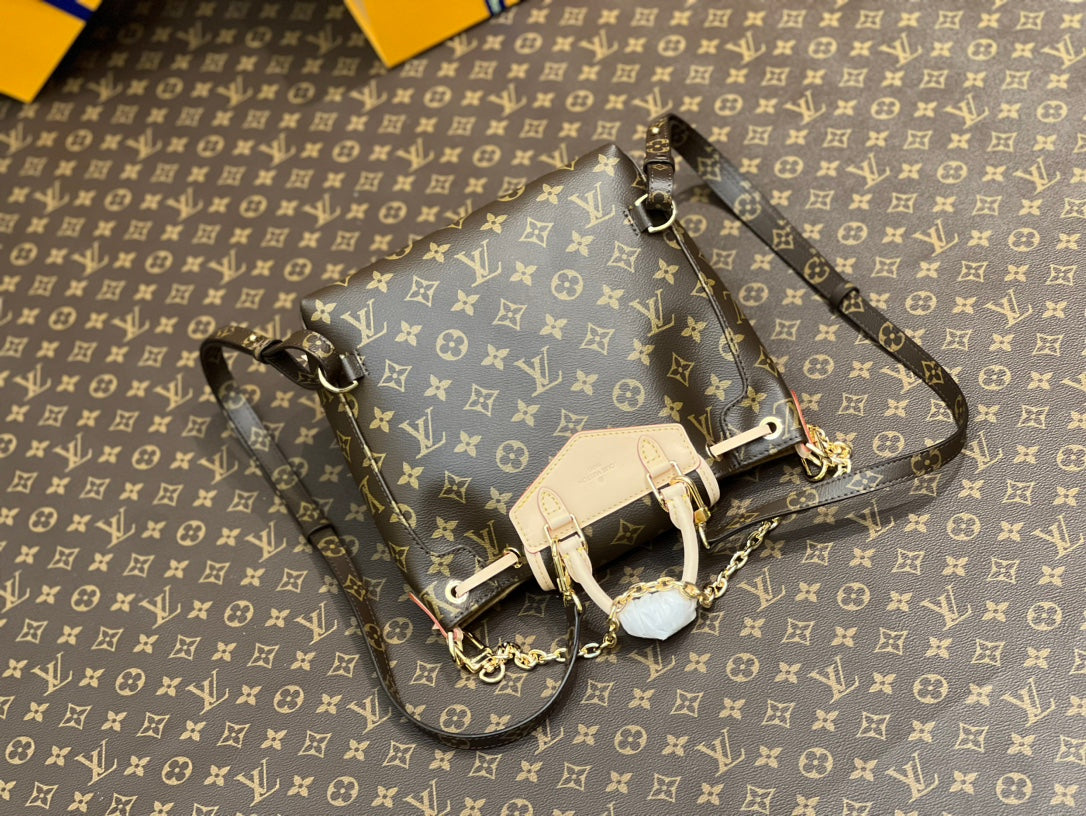 EXCURSION 21 TOILE MONOGRAMME CUIR DE VEAU BEIGE