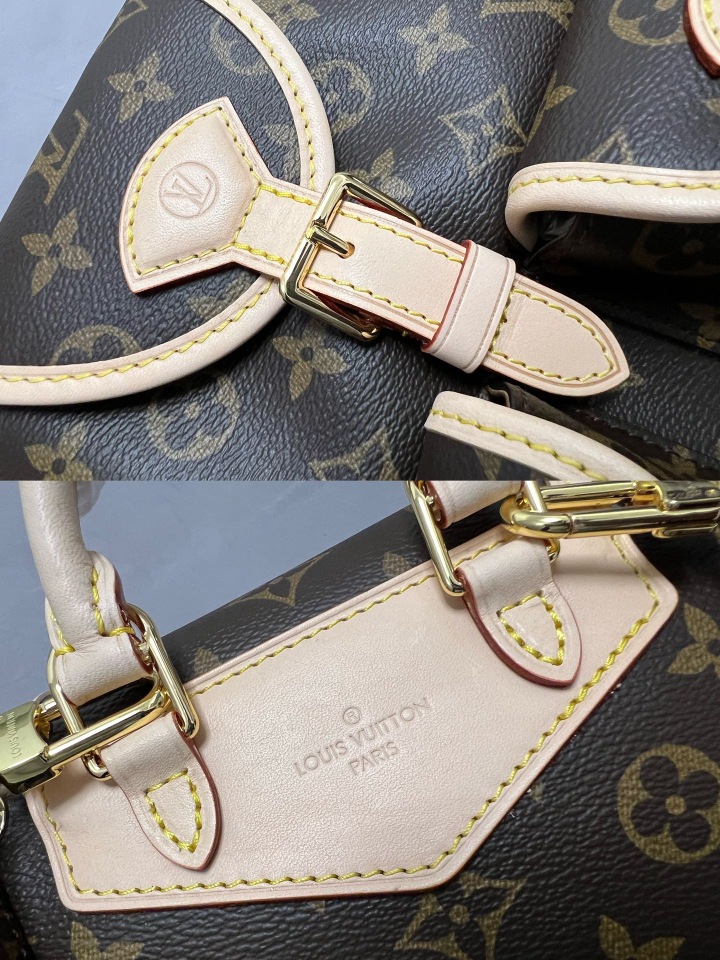 EXCURSION 21 TOILE MONOGRAMME CUIR DE VEAU BEIGE