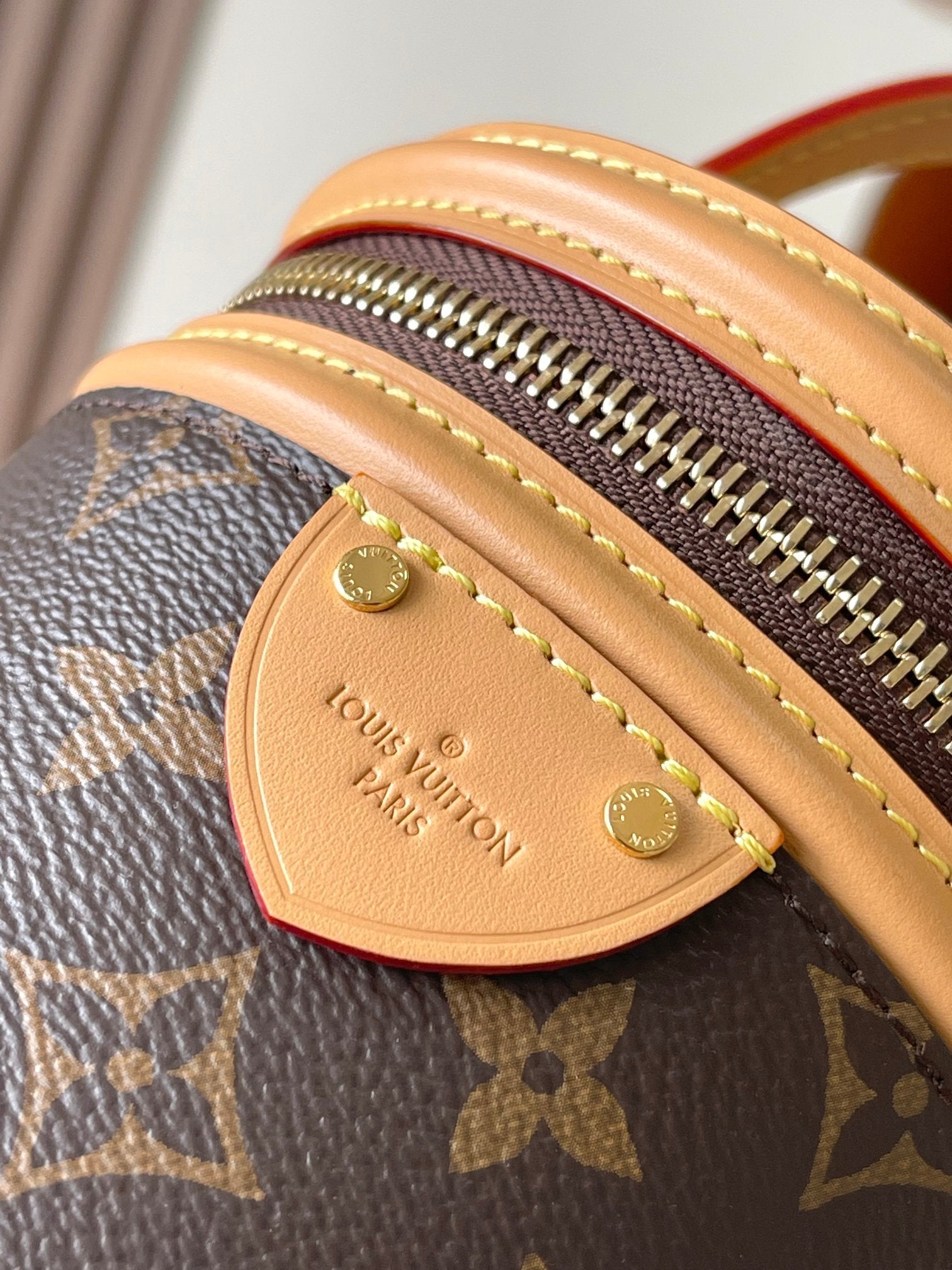 CANNES NANO 14 EN TOILE MONOGRAMME MARRON ET GARNITURES EN CUIR
