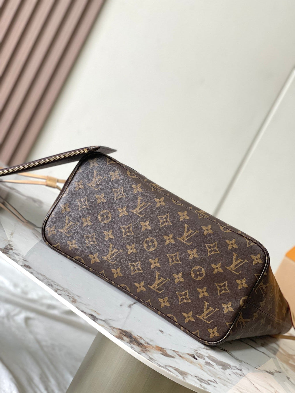 TOILE MONOGRAMME NEVERFULL MM 31 LAPIN MARRON