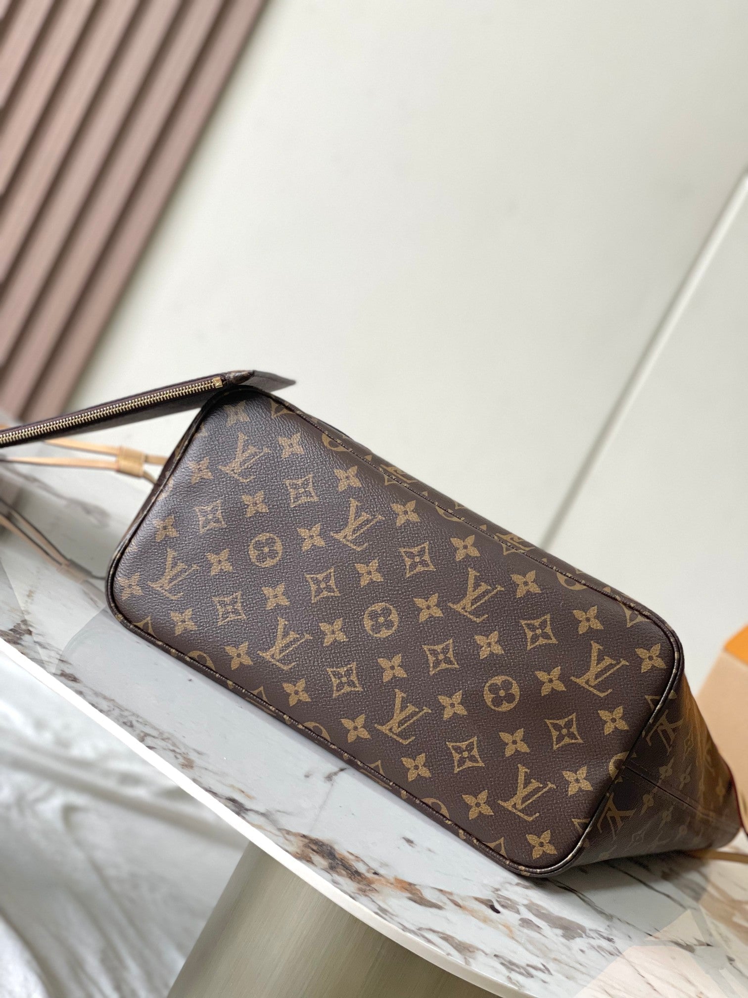 TOILE MONOGRAMME NEVERFULL MM 31 LAPIN MARRON