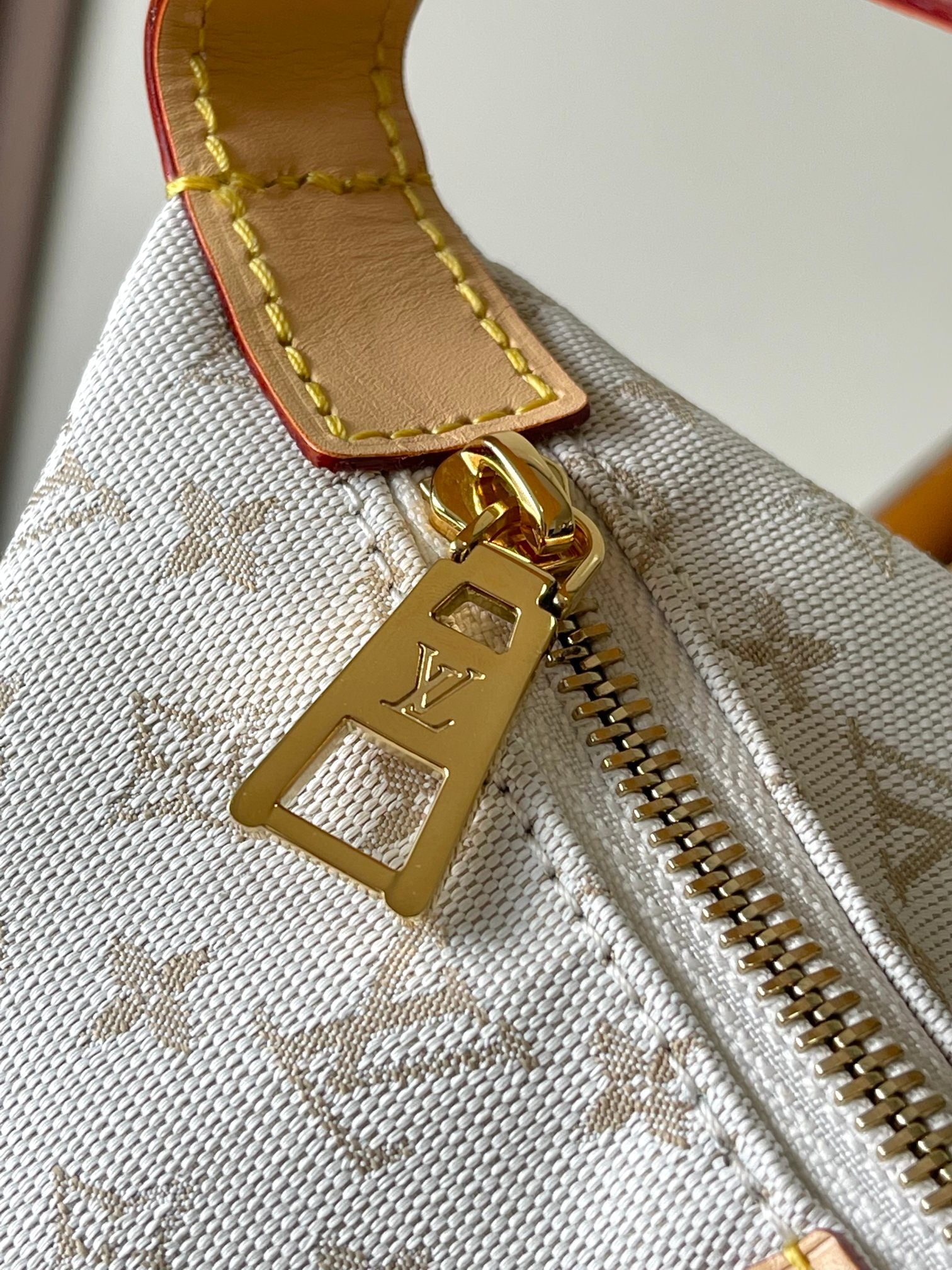 POCHETTE HILLS 20 EN MINI JACQUARD MONOGRAMME BLANC