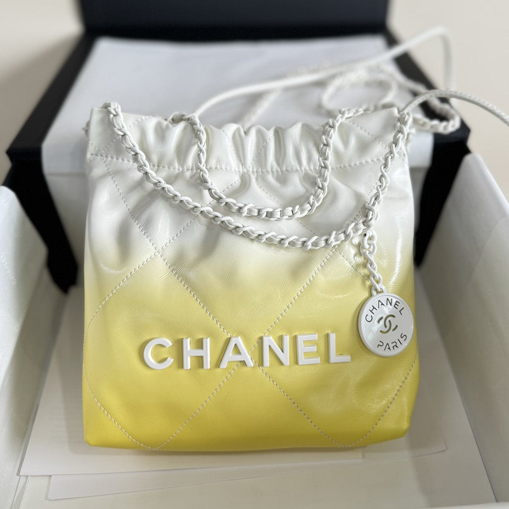 CC HOBO MINI 20CM JAUNE BLANC AGNEAU