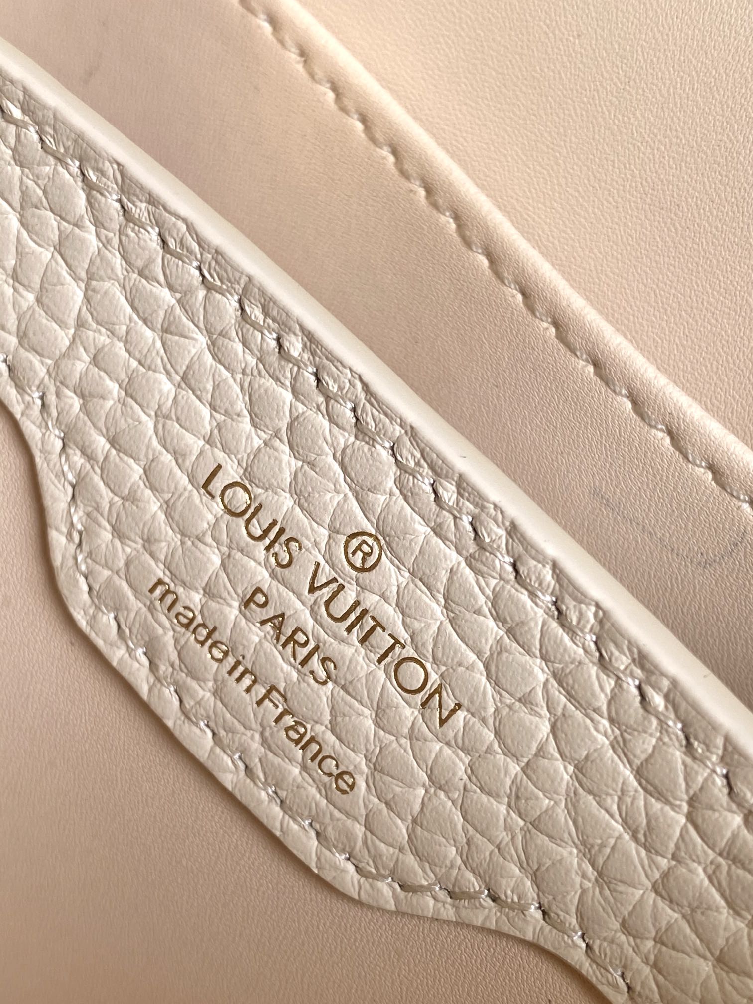 CAPUCINES NANO 16 EN BLANC PERLE MÉLANGÉ BLEU CIEL TAURILLON QUINCAILLERIE OR