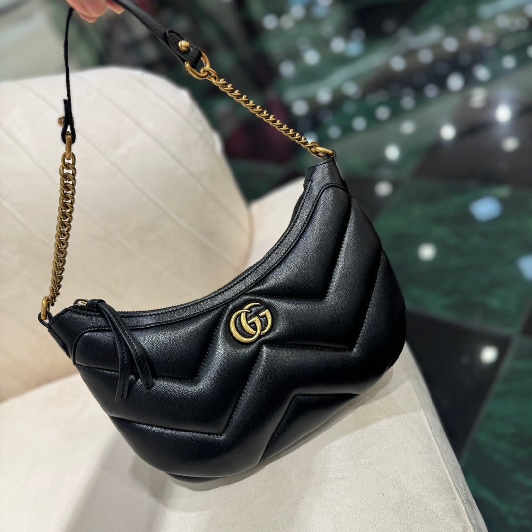 SAC GG SMALL 26 MARMONT EN CUIR DE VEAU NOIR