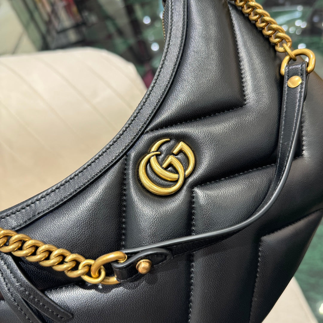 SAC GG SMALL 26 MARMONT EN CUIR DE VEAU NOIR