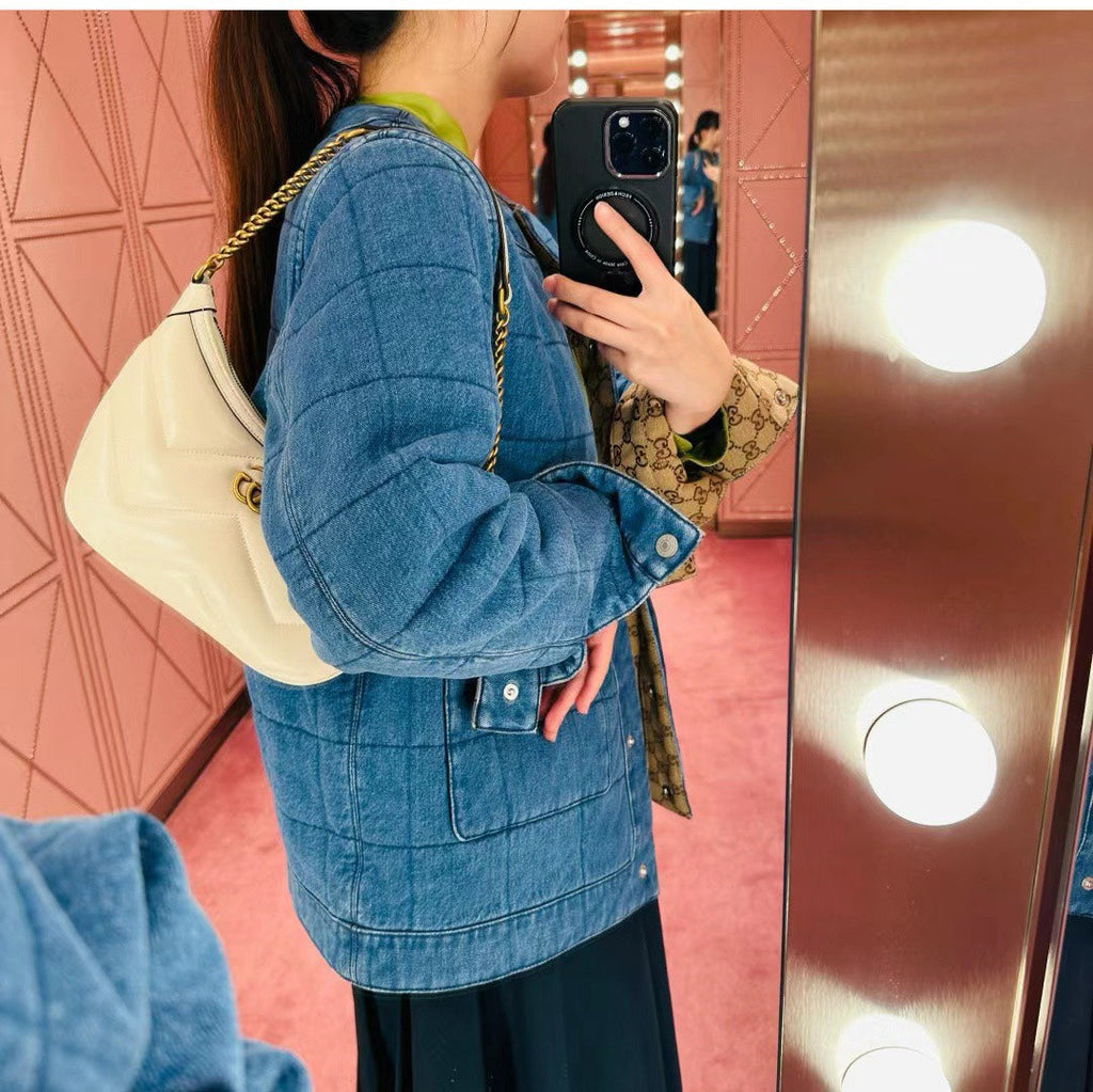 SAC GG SMALL 26 MARMONT EN CUIR DE VEAU BLANC