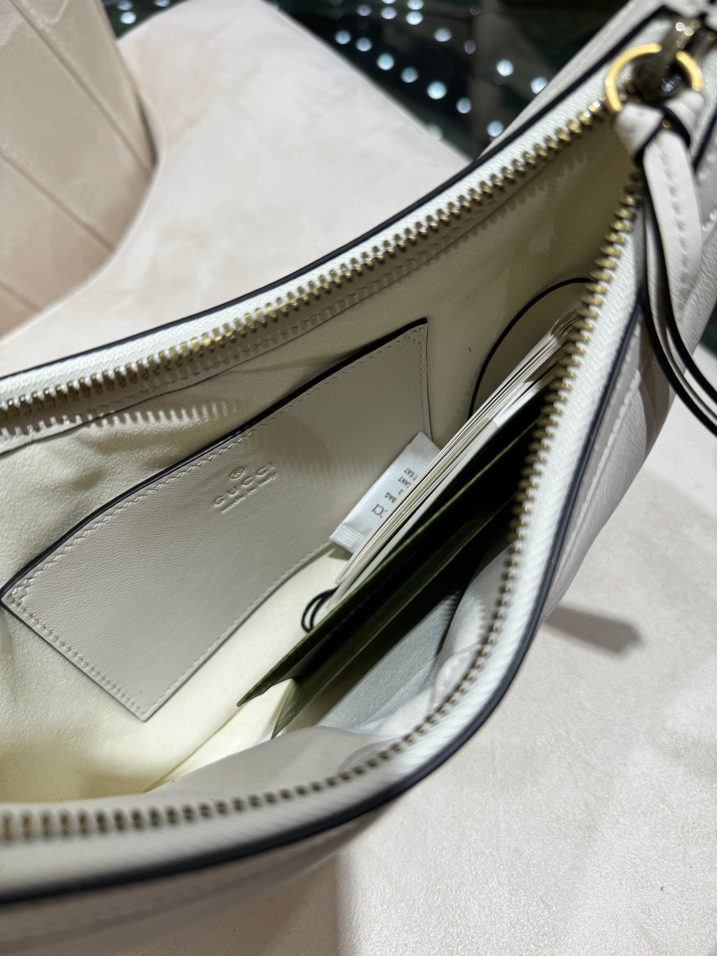SAC GG SMALL 26 MARMONT EN CUIR DE VEAU BLANC