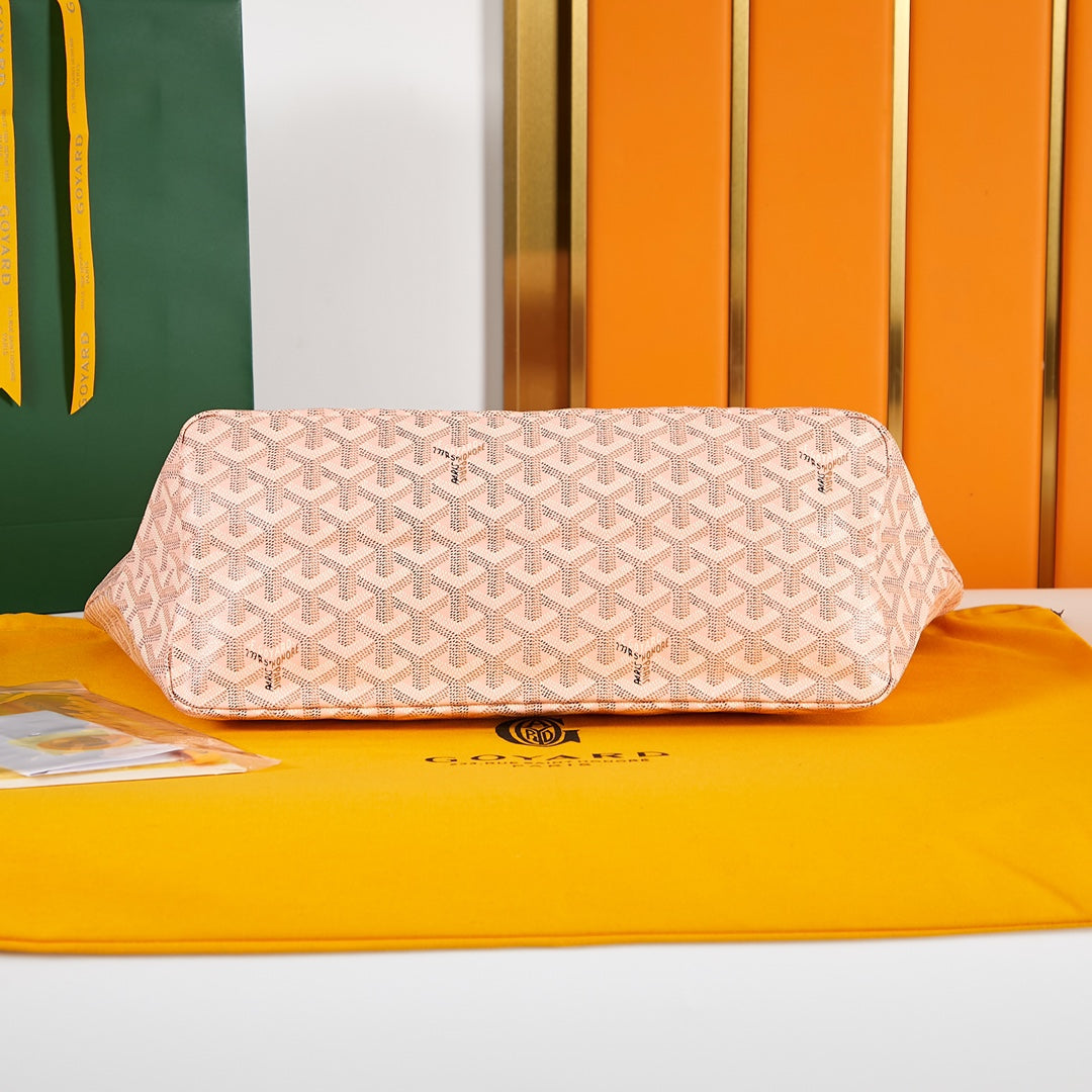SAINT LOUIS PM 34CM PINK CANVAS CHEVROCHES CALFSKIN