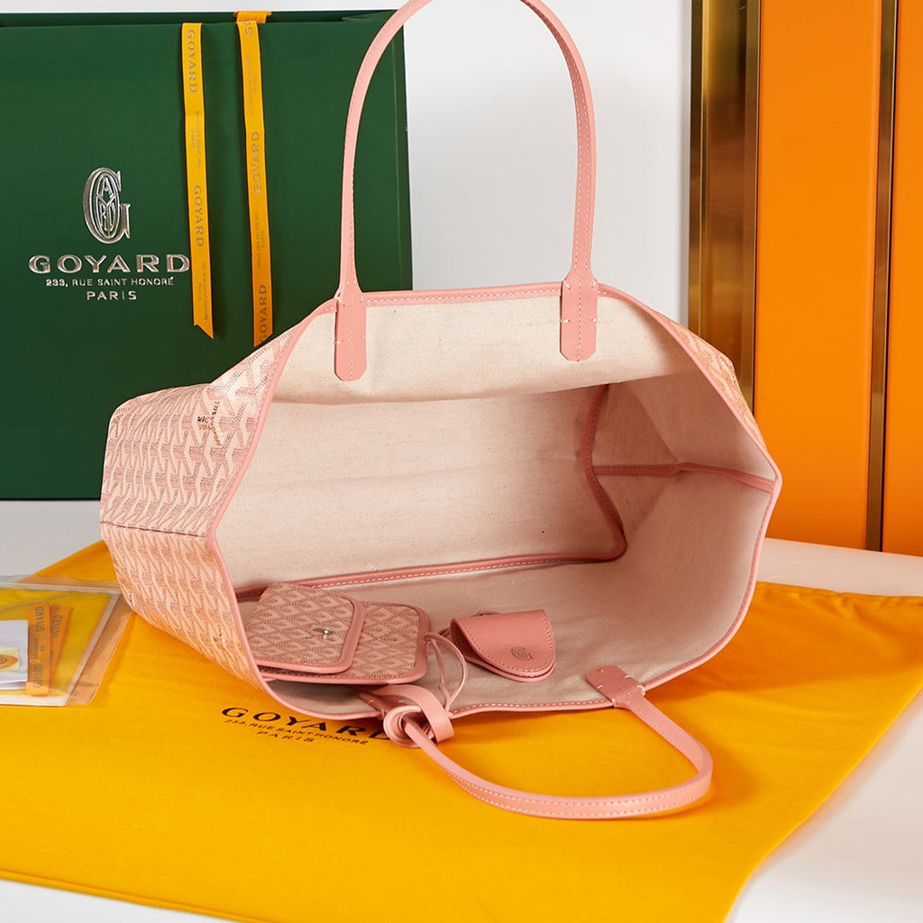 SAINT LOUIS PM 34CM PINK CANVAS CHEVROCHES CALFSKIN