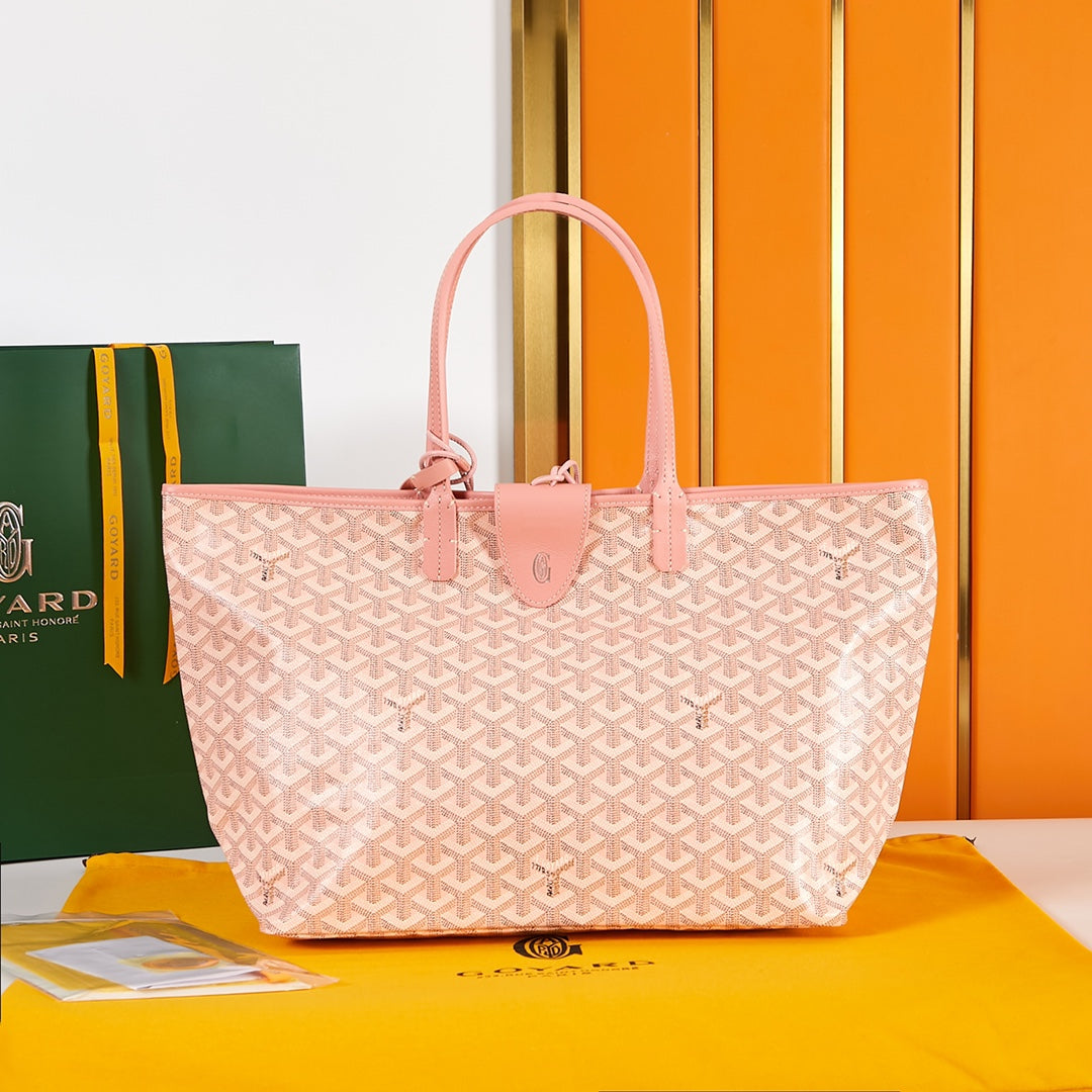 SAINT LOUIS PM 34CM PINK CANVAS CHEVROCHES CALFSKIN