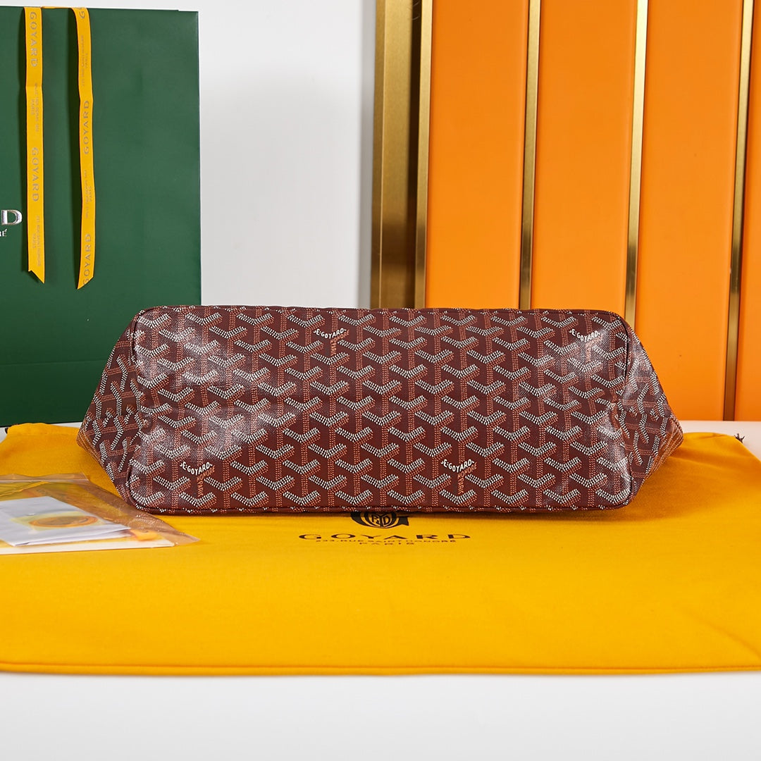 SAINT LOUIS PM 34CM BURGUNDY CANVAS CHEVROCHES CALFSKIN