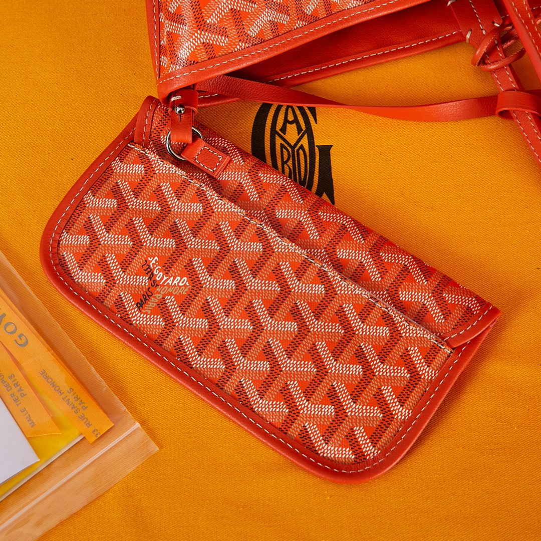 SAINT LOUIS GM 40 ORANGE CANVAS CHEVROCHES CALFSKIN