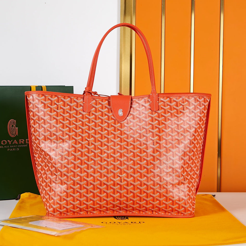 SAINT LOUIS GM 40 ORANGE CANVAS CHEVROCHES CALFSKIN