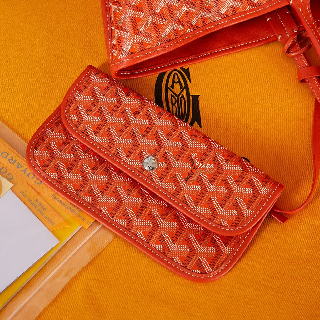 SAINT LOUIS GM 40 ORANGE CANVAS CHEVROCHES CALFSKIN