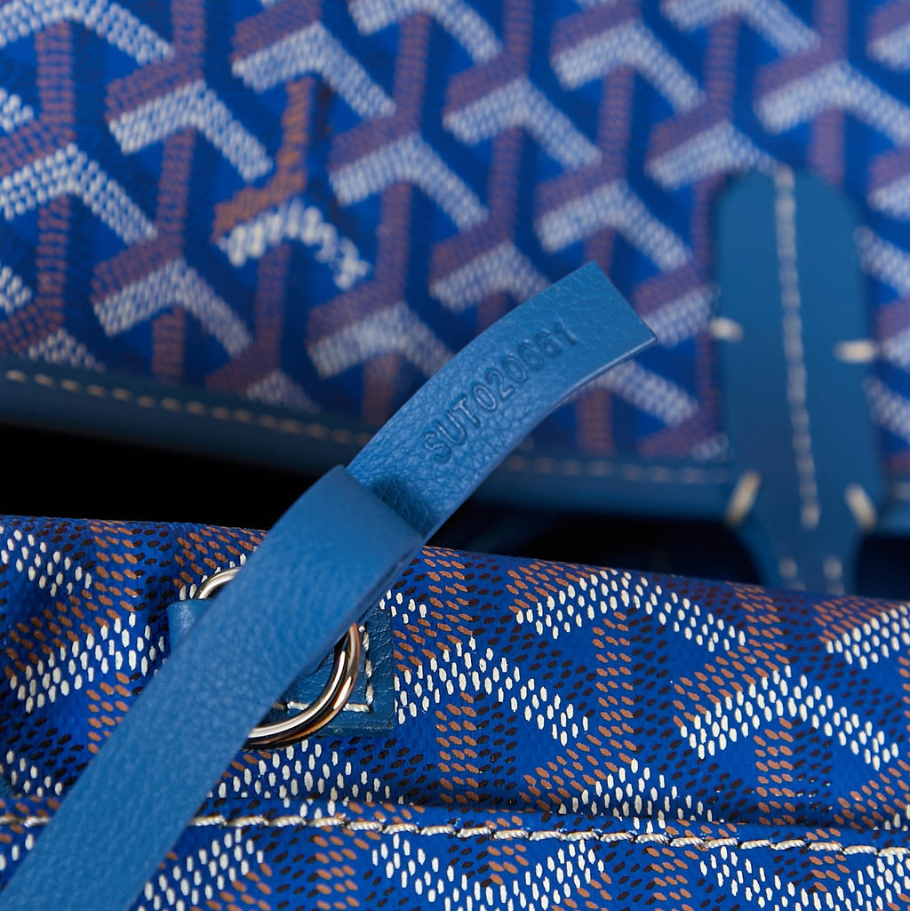 SAINT LOUIS GM 40 BLUE CANVAS CHEVROCHES CALFSKIN