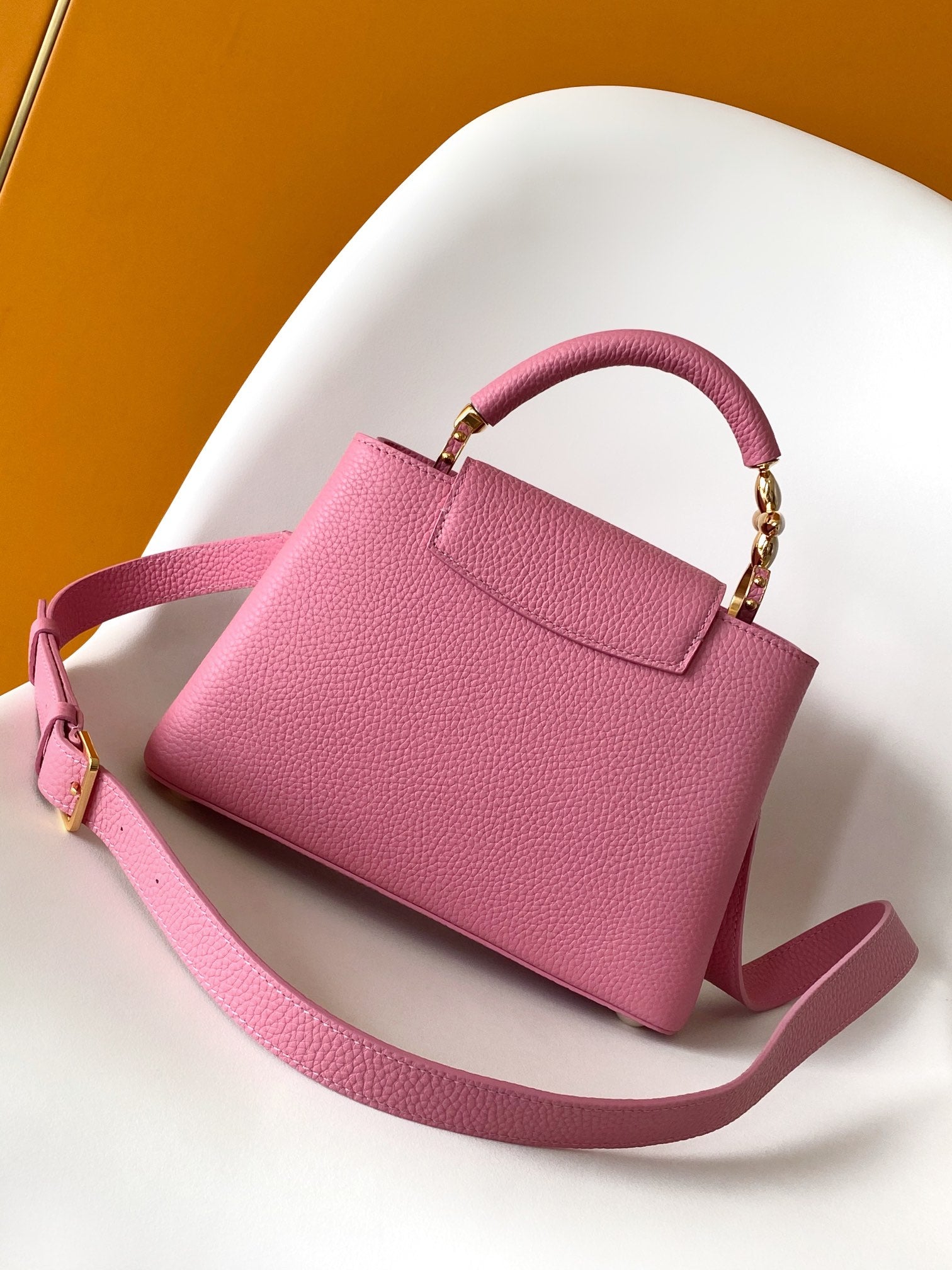 CAPUCINES MINI 21 EN QUINCAILLERIE OR TAURILLON ROSE GUIMAUVE