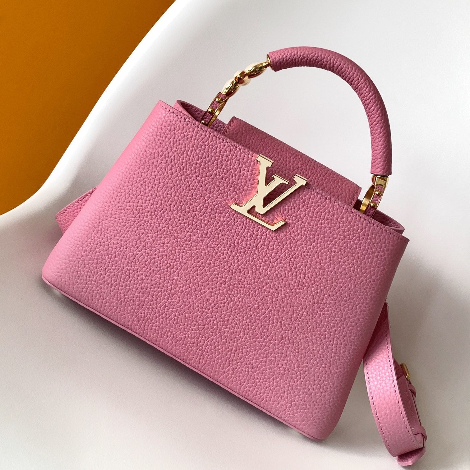 CAPUCINES MINI 21 EN QUINCAILLERIE OR TAURILLON ROSE GUIMAUVE