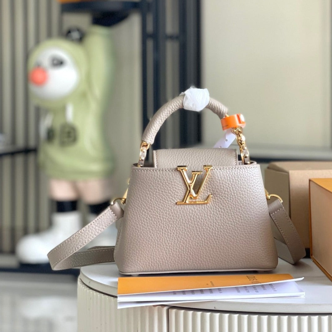 CAPUCINES MINI 21 QUINCAILLERIE OR TAURILLON BEIGE FONCÉ
