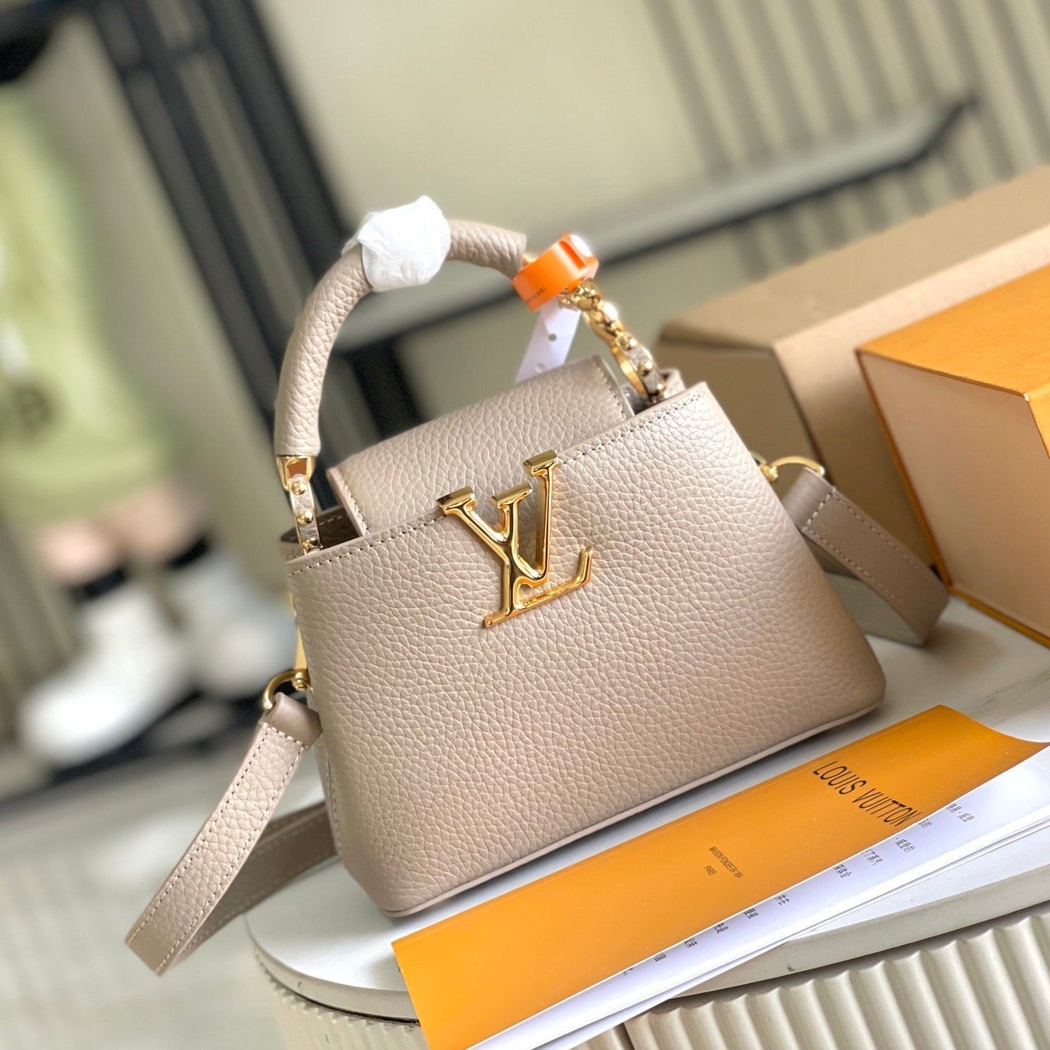 CAPUCINES MINI 21 QUINCAILLERIE OR TAURILLON BEIGE FONCÉ