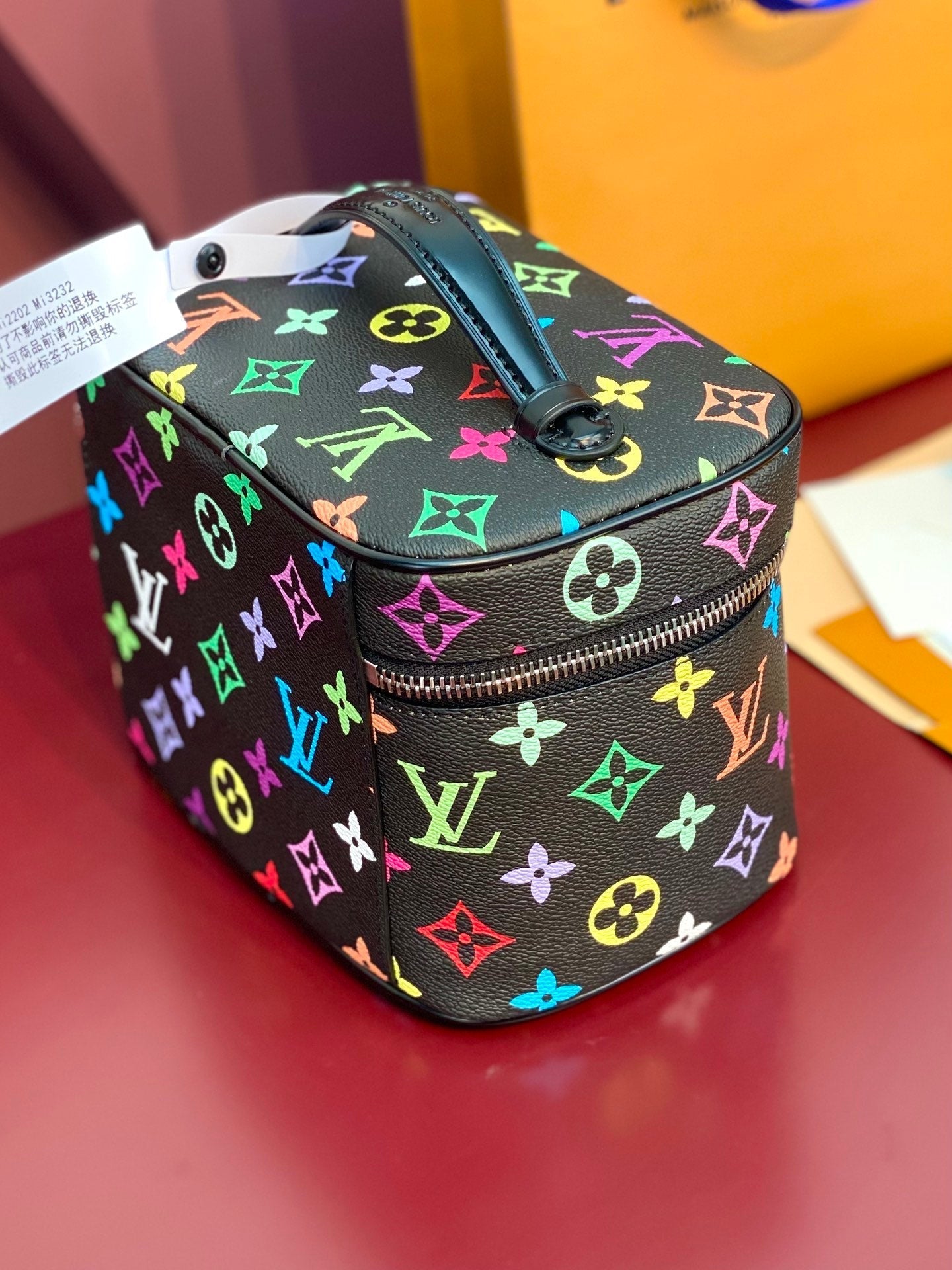 JOLI BB 20 EN TOILE MONOGRAMME COLORÉE AVEC FERMETURE ÉCLAIR ARGENTÉE