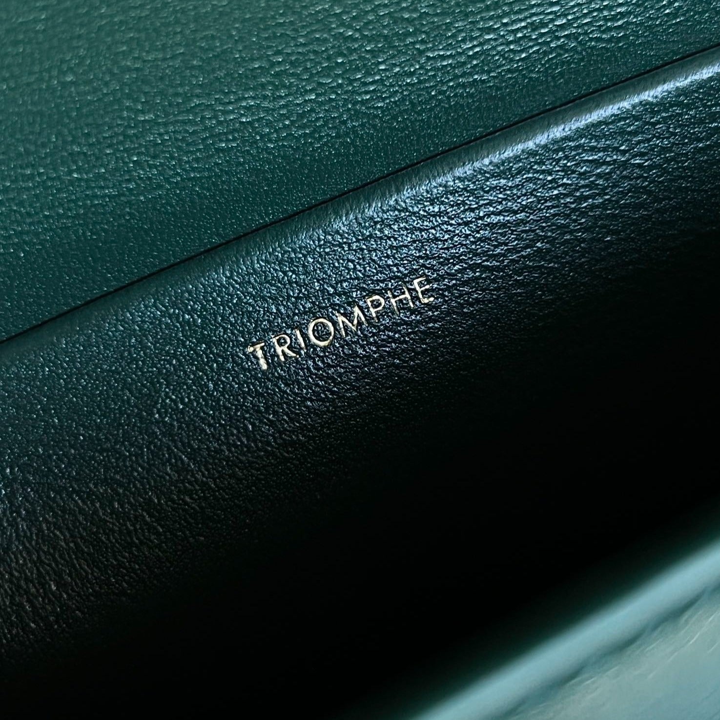TRIOMPHE 20 CUIR DE VEAU VERT FONCÉ