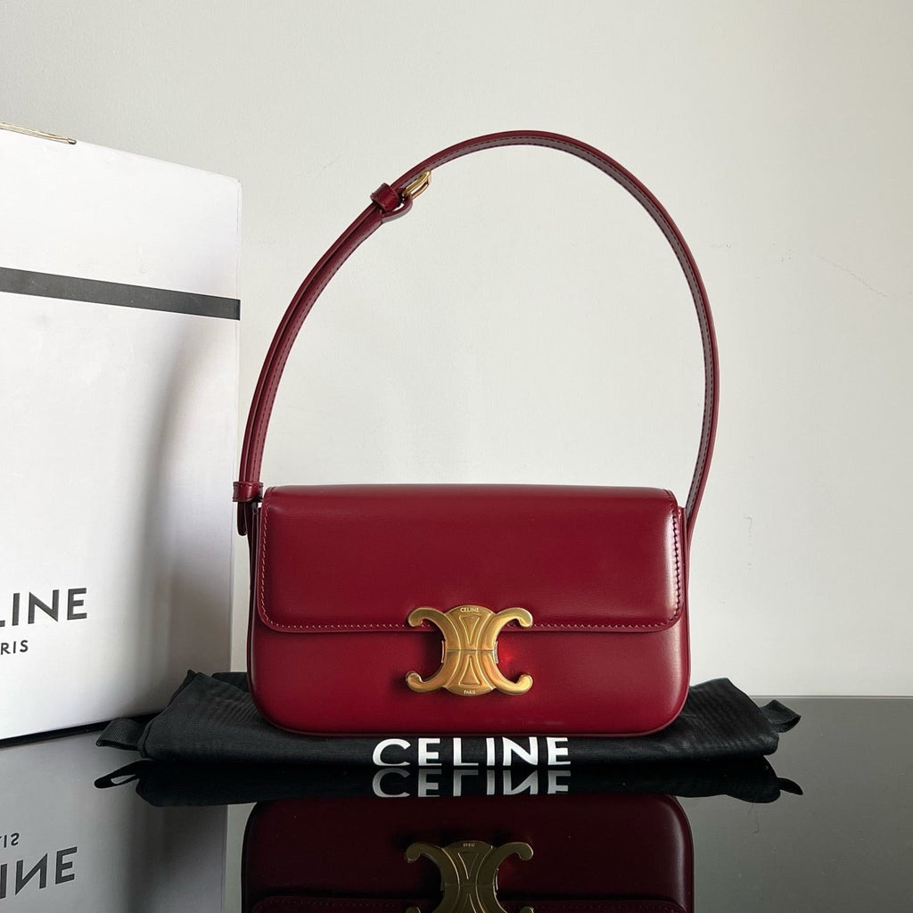 TRIOMPHE 20 CUIR DE VEAU ROUGE BORDEAUX