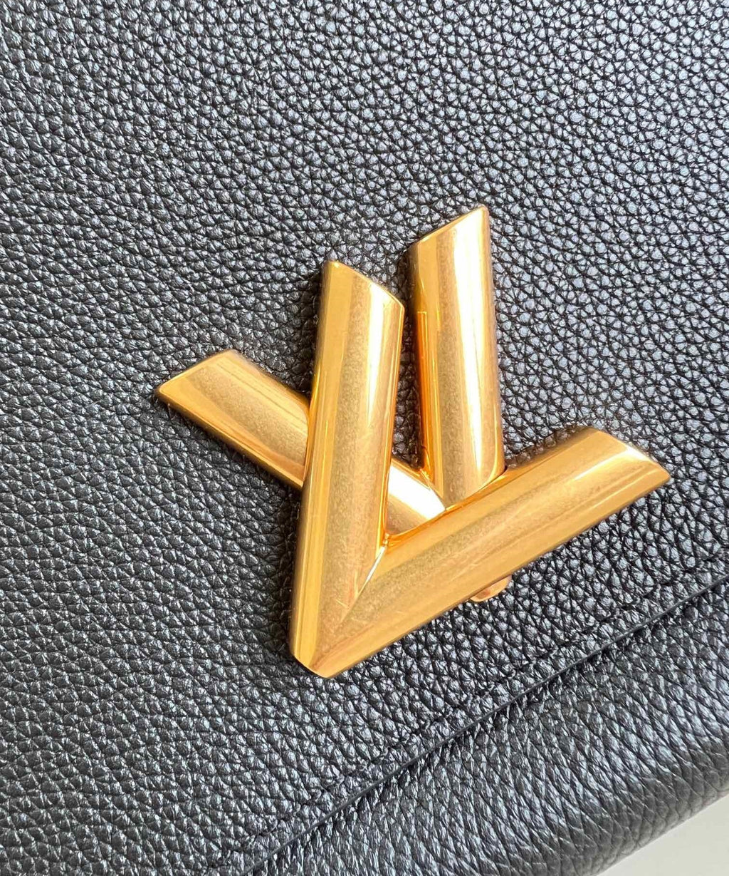 LV SOFT TWIST 27CM BLACK CALFSKIN GOLD HARDWARE