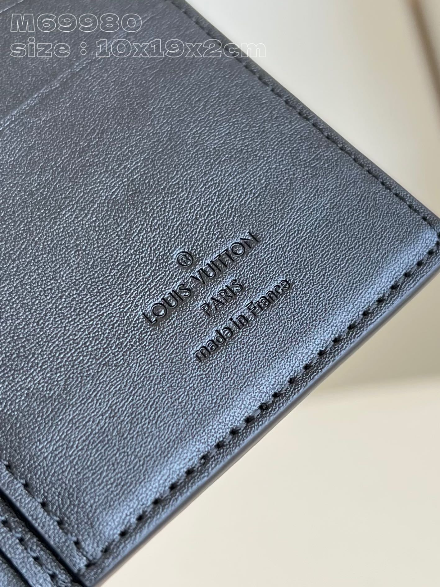 PORTEFEUILLE BRAZZA AEROGRAM 19CM CUIR DE VEAU NOIR