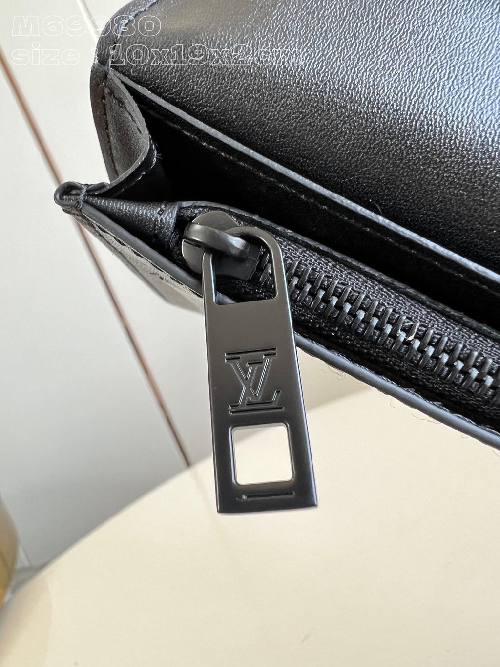 PORTEFEUILLE BRAZZA AEROGRAM 19CM CUIR DE VEAU NOIR