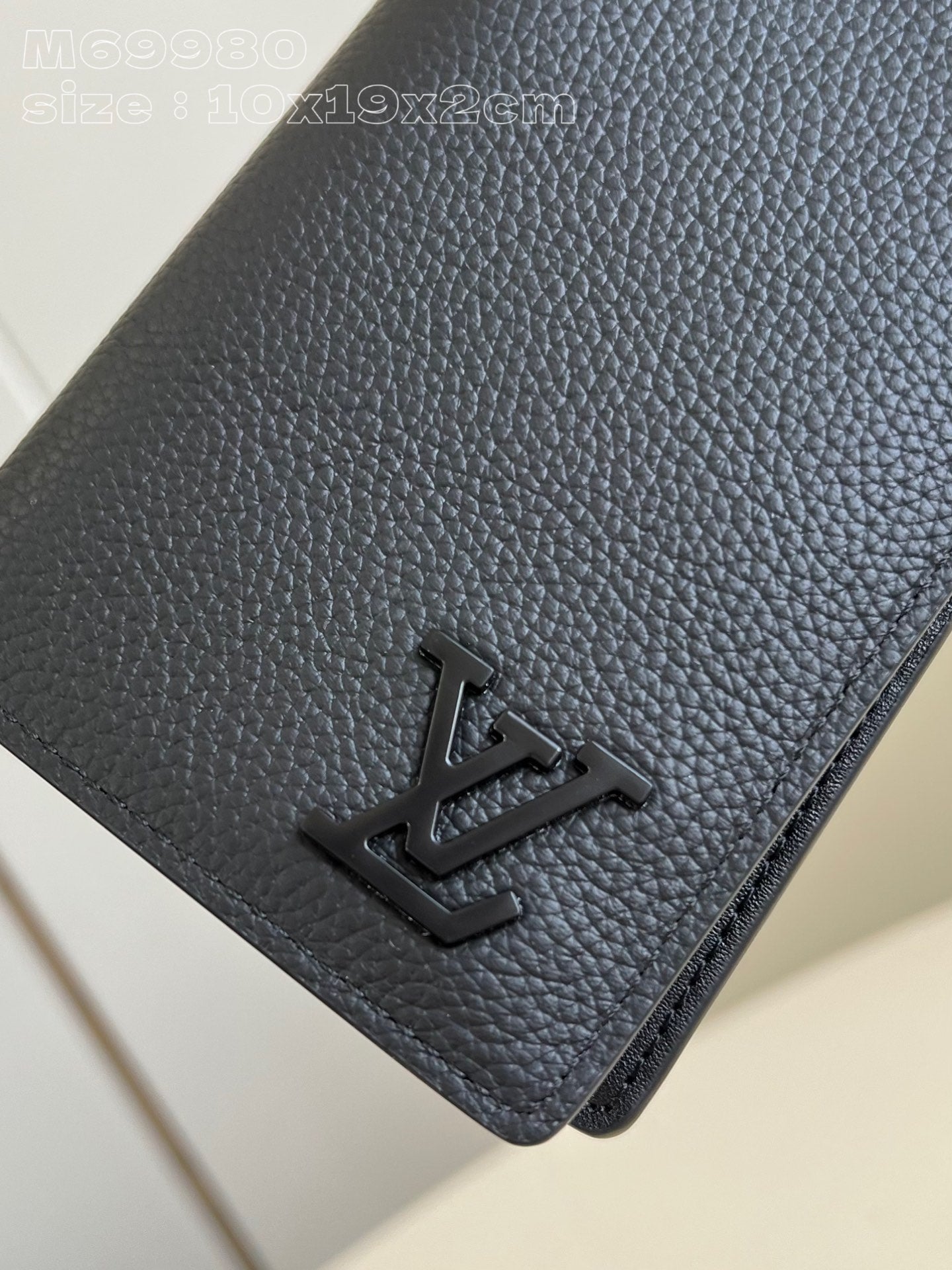 PORTEFEUILLE BRAZZA AEROGRAM 19CM CUIR DE VEAU NOIR
