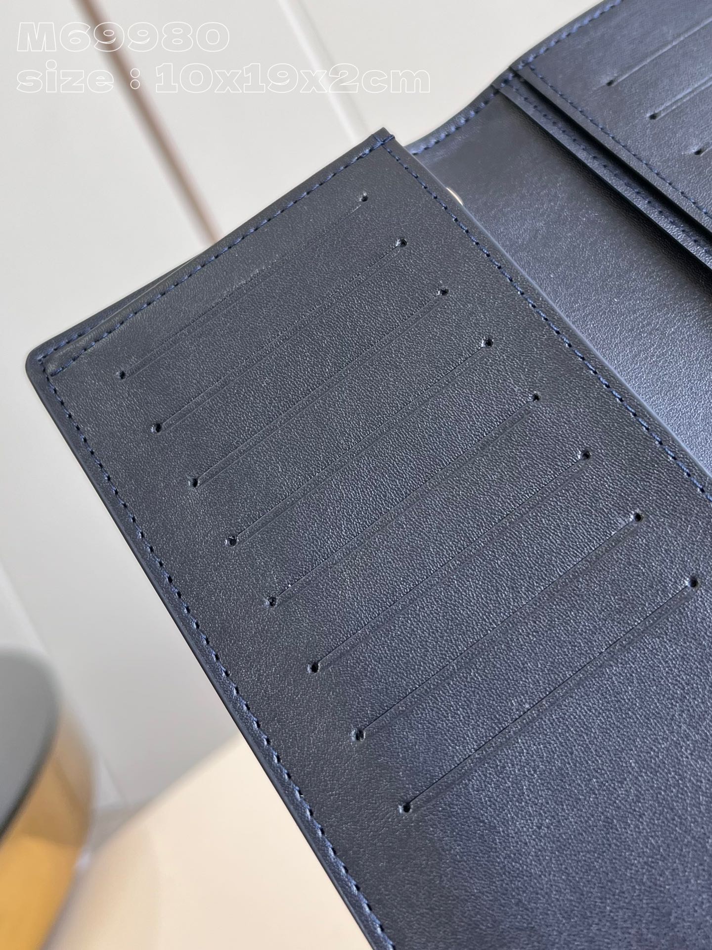 PORTEFEUILLE BRAZZA AEROGRAM 19CM CUIR DE VEAU BLEU
