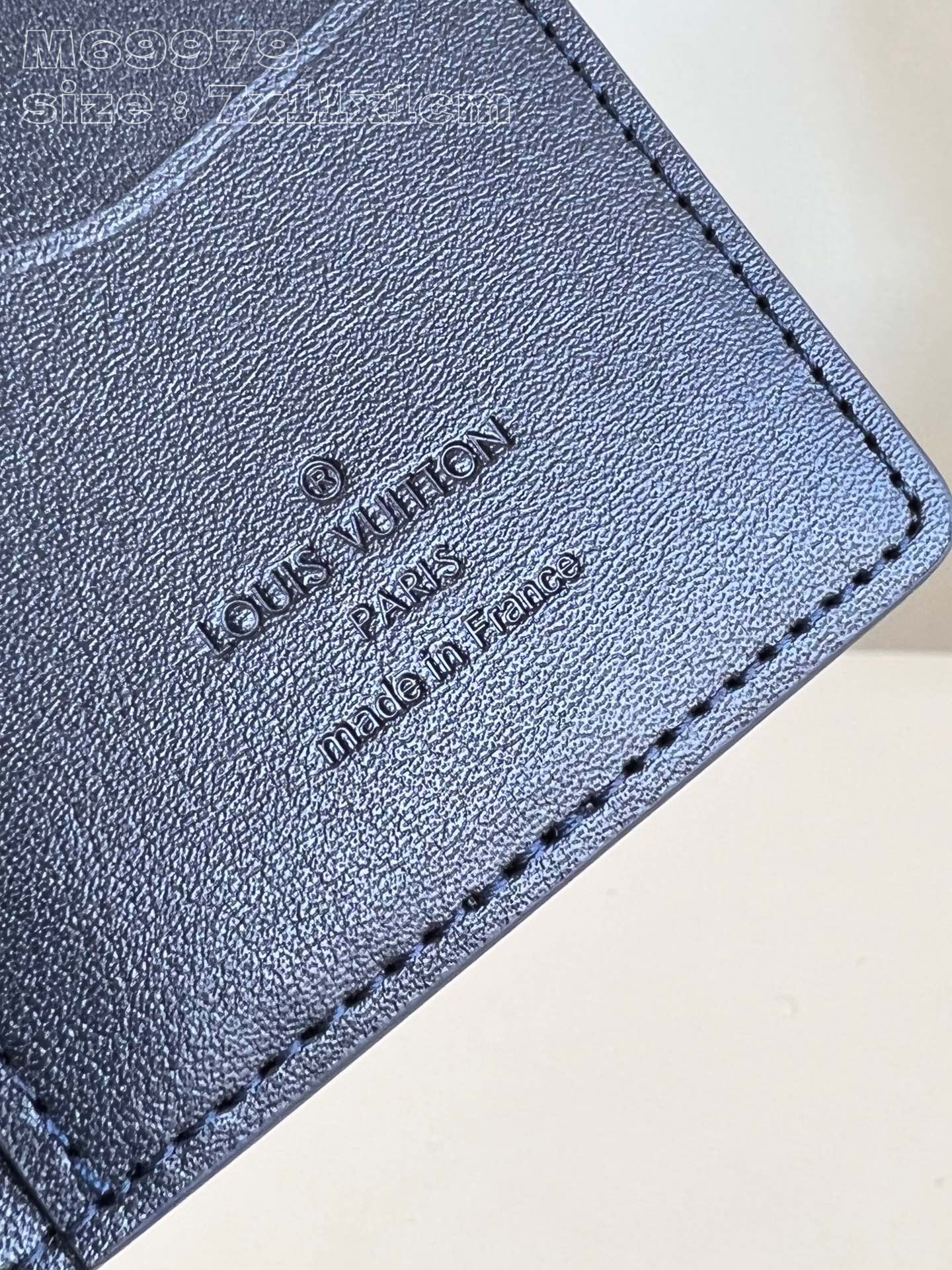 PORTEFEUILLE ORGANISATEUR DE POCHE AEROGRAM 11CM CUIR DE VEAU BLEU