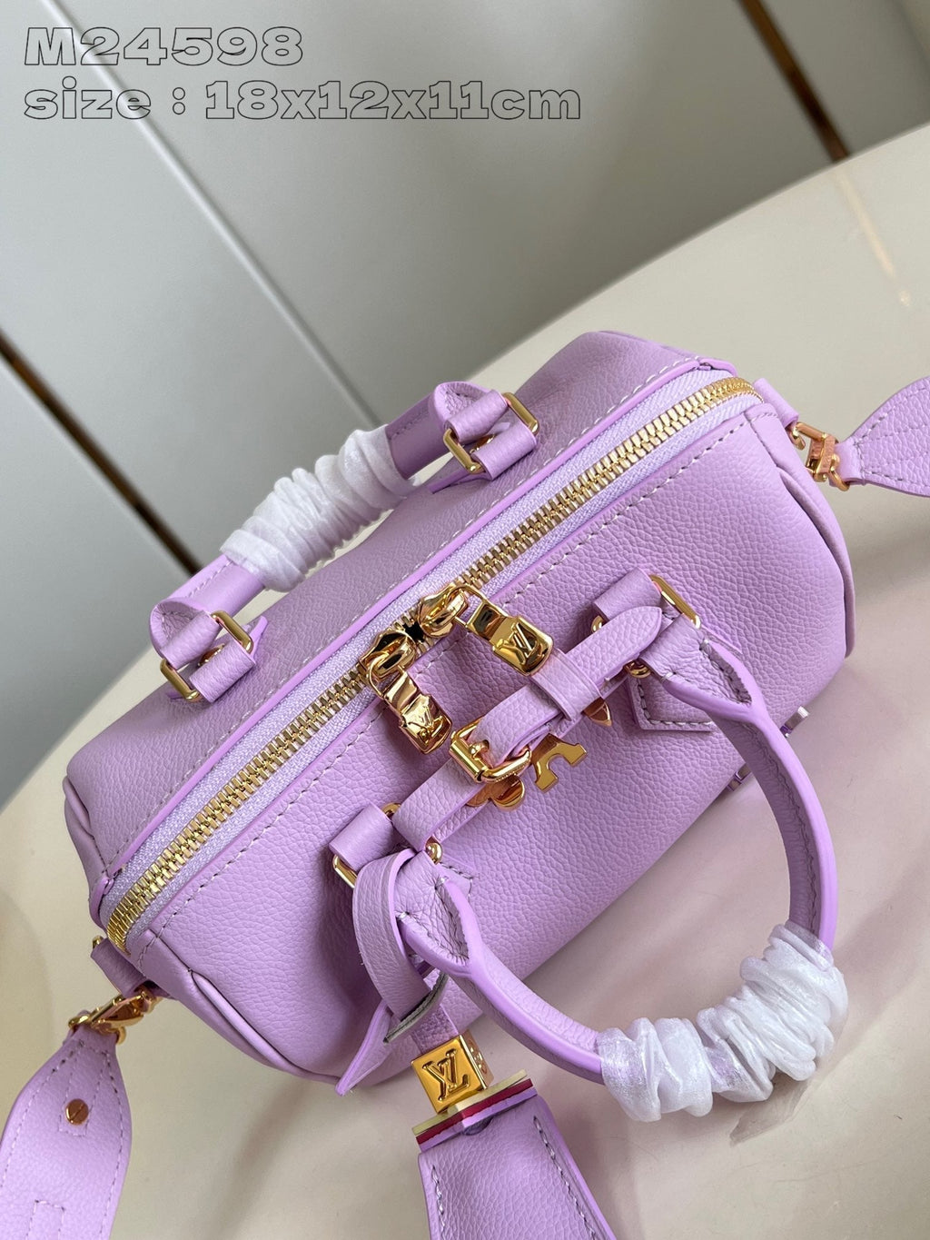 SPEEDY BANDOULIERE 18CM CUIR DE VEAU VIOLET