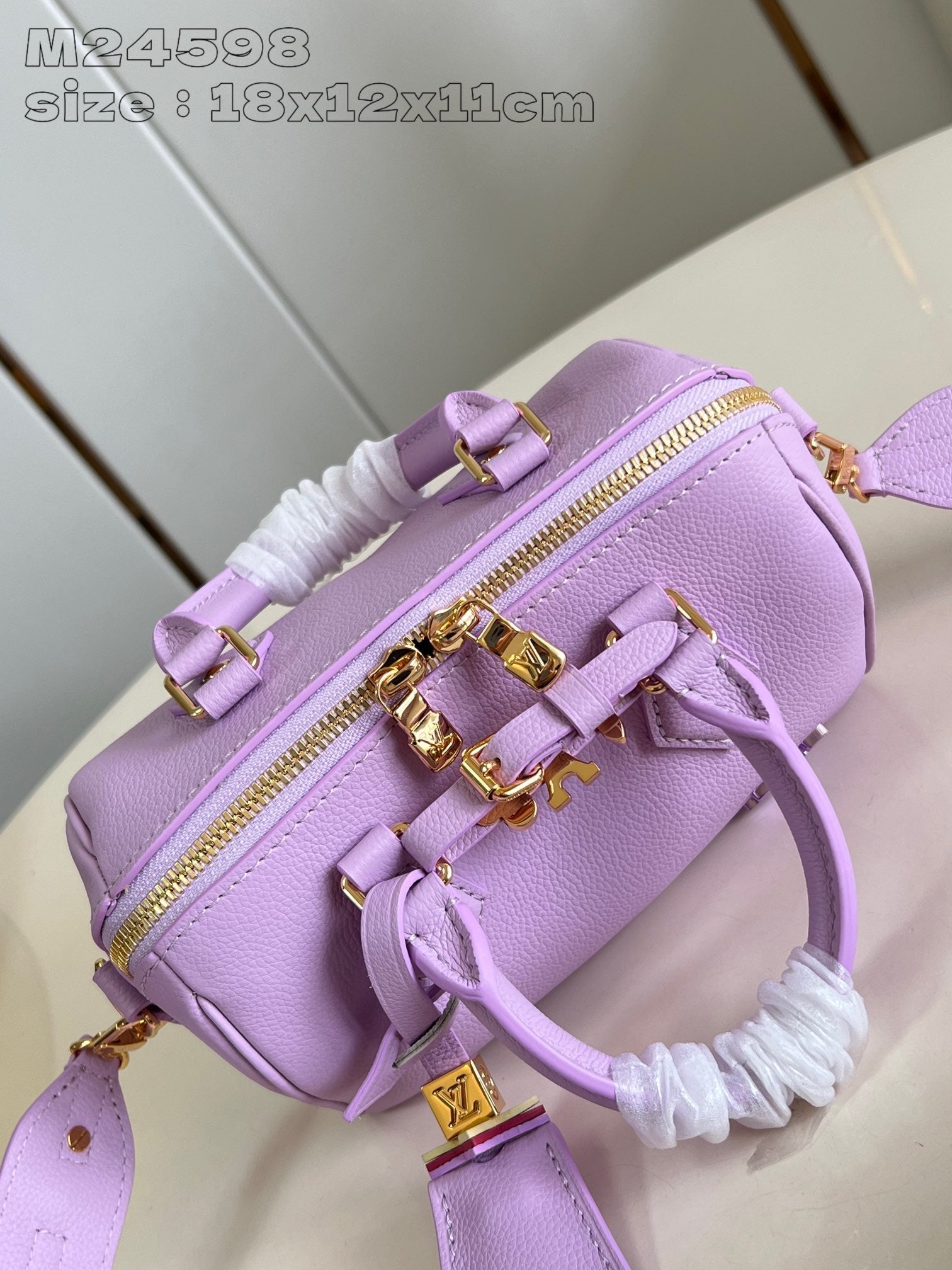 SPEEDY BANDOULIERE 18CM CUIR DE VEAU VIOLET