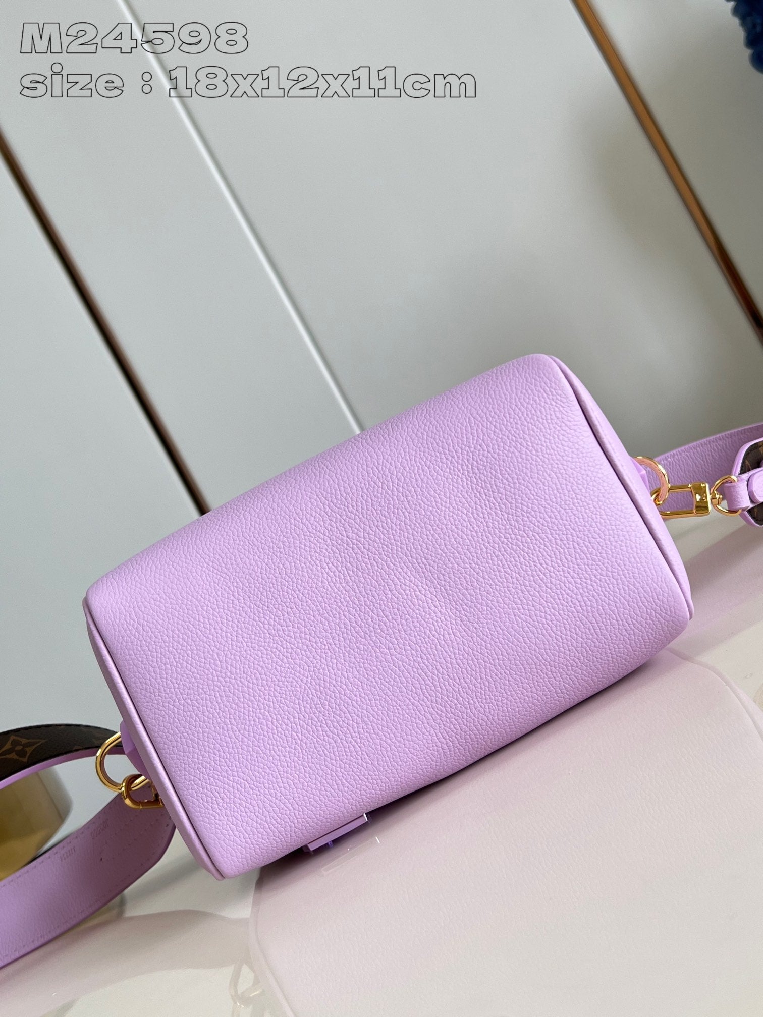 SPEEDY BANDOULIERE 18CM CUIR DE VEAU VIOLET
