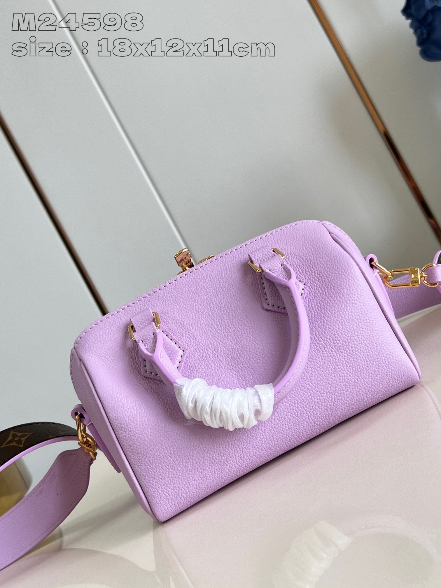 SPEEDY BANDOULIERE 18CM CUIR DE VEAU VIOLET