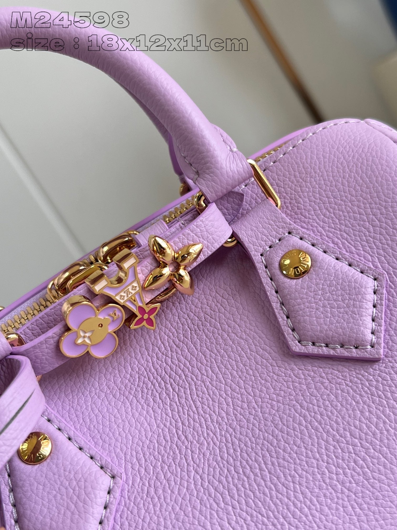 SPEEDY BANDOULIERE 18CM CUIR DE VEAU VIOLET
