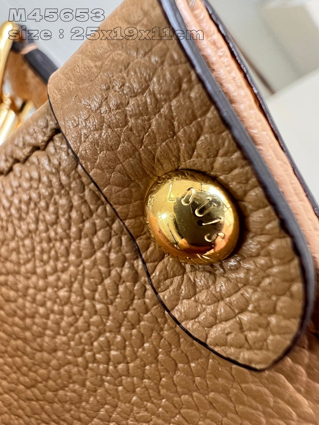 ONTHEGO PM 25 BROWN BEIGE MONOGRAM EMPREINTE CALFSKIN