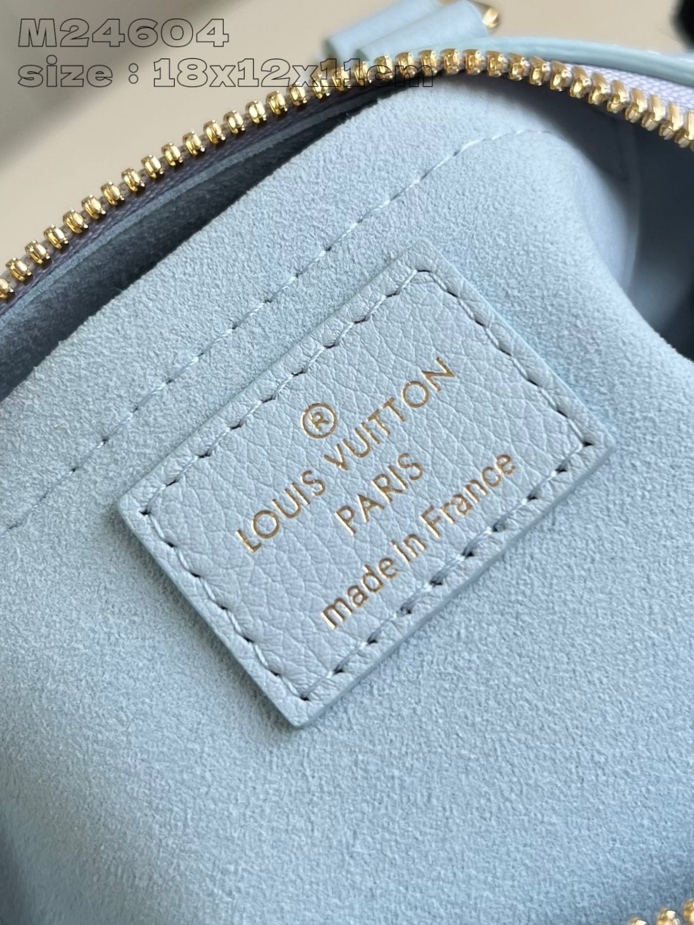 SPEEDY BANDOULIERE 18CM CUIR DE VEAU BLEU NUAGE
