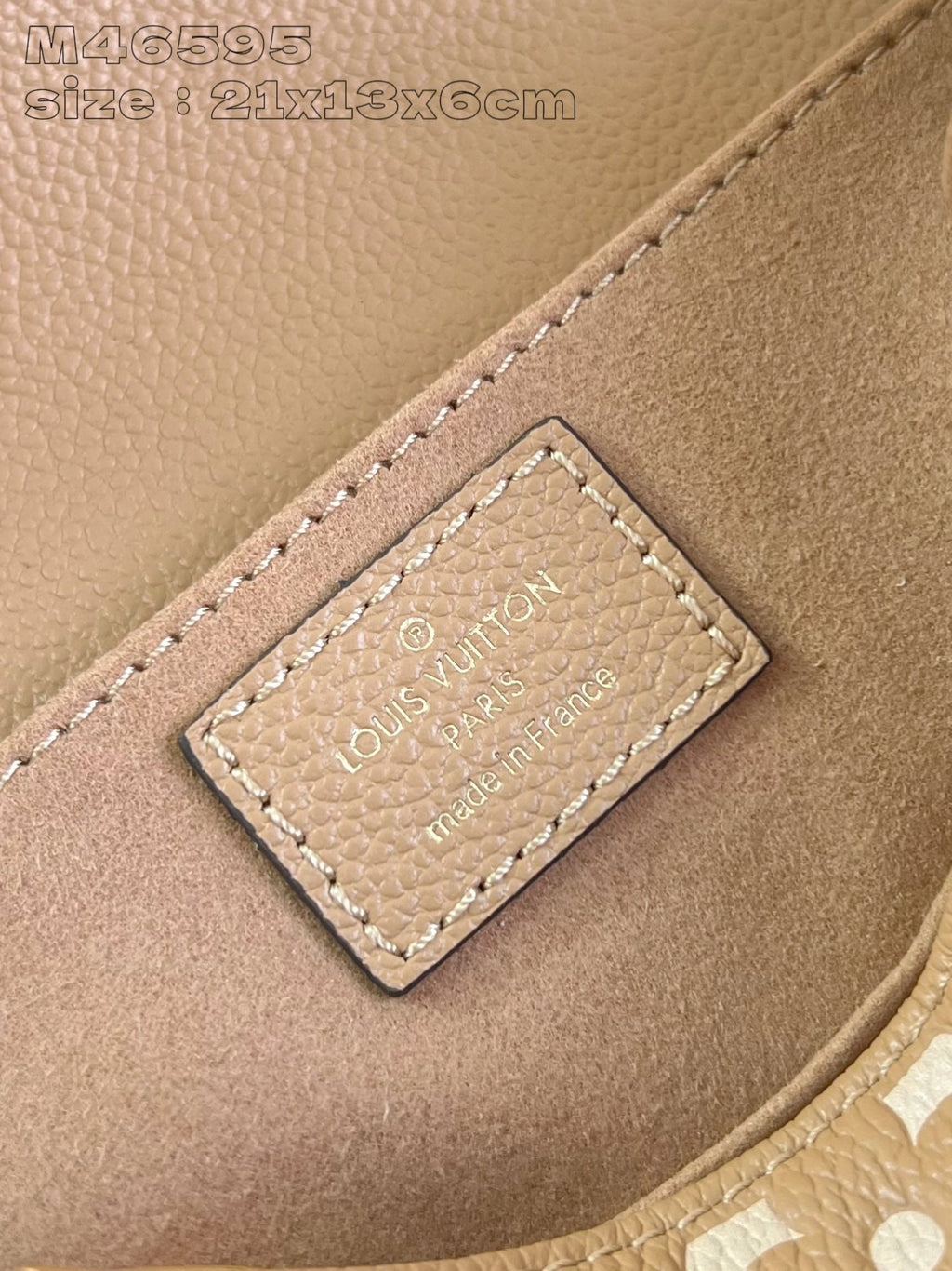 POCHETTE METIS EAST WEST 21.5 MARRON BLANC MONOGRAMME EMPREINTE CUIR DE VEAU