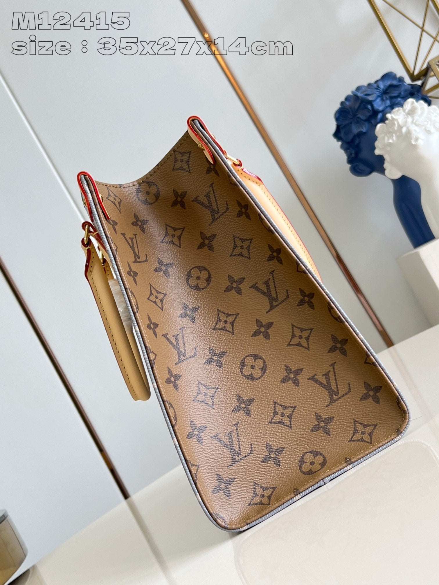 ONTHEGO MM 35CM TOILE MONOGRAMME GRIS BEIGE 
