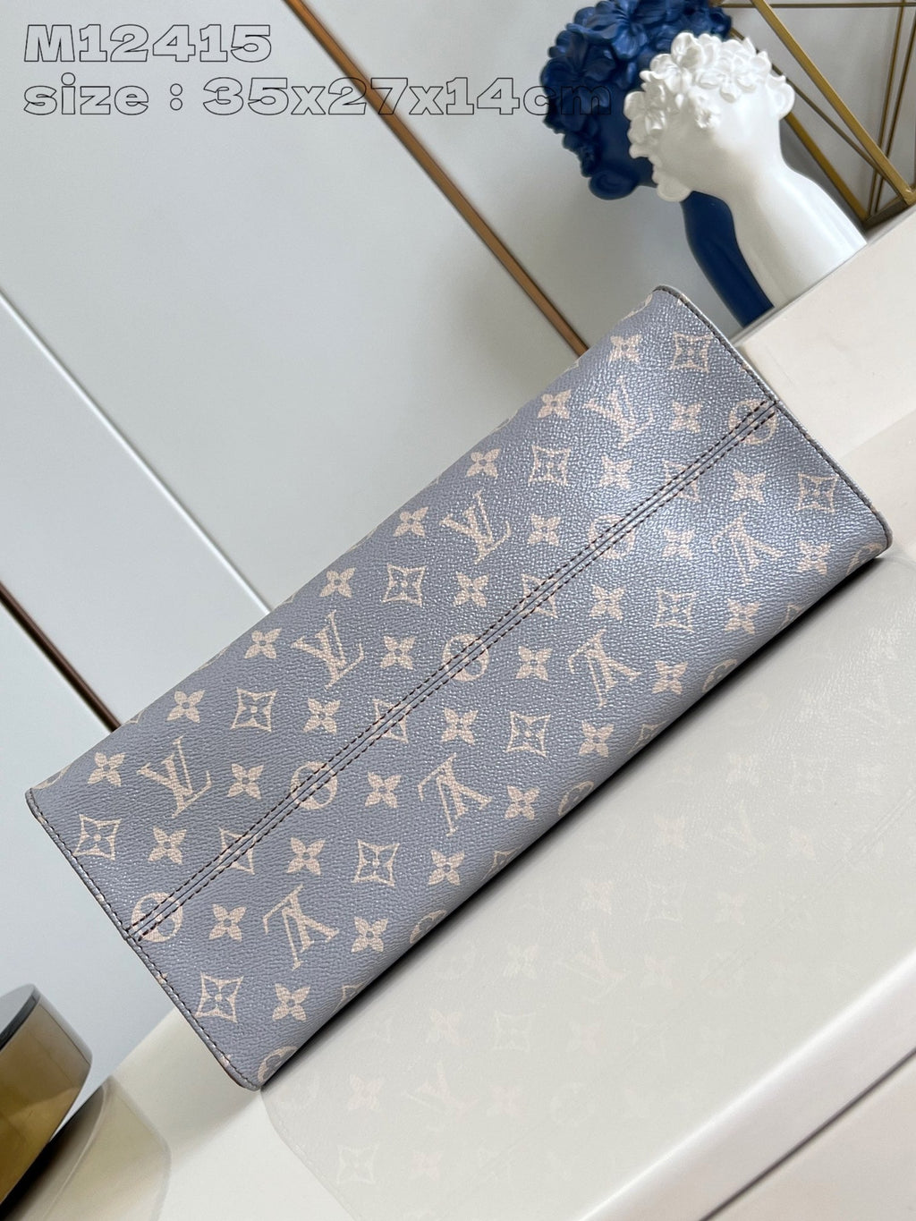 ONTHEGO MM 35CM TOILE MONOGRAMME GRIS BEIGE 